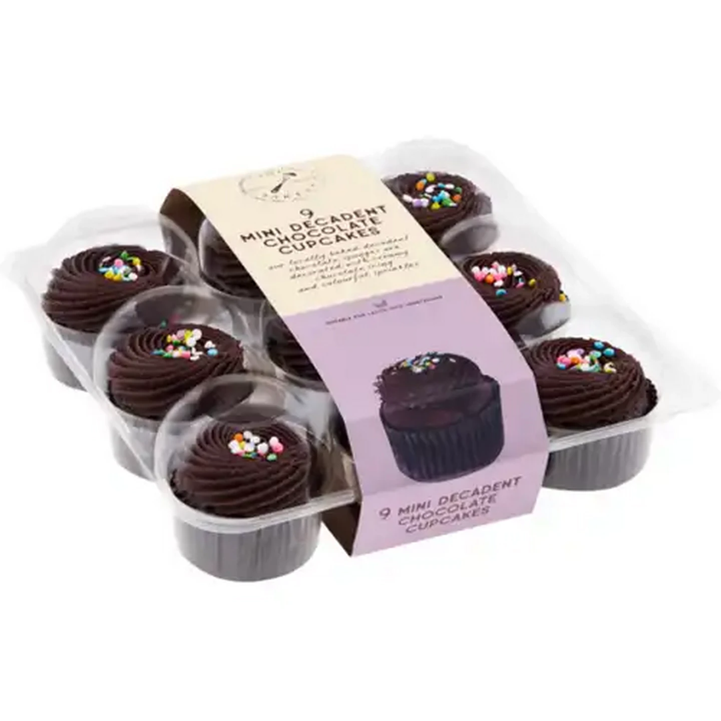 Image of The Bakery Mini Decadent Chocolate Cupcakes 9 Pack