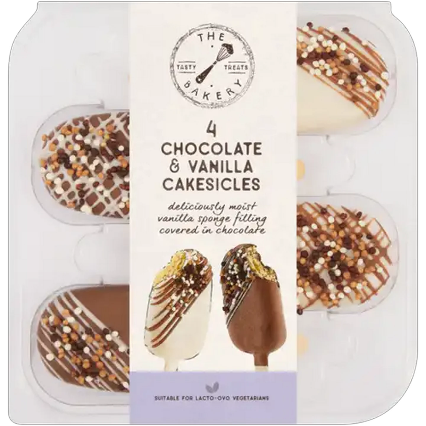 Image of The Bakery Chocolate & Vanilla Cakesicles 4 Pack