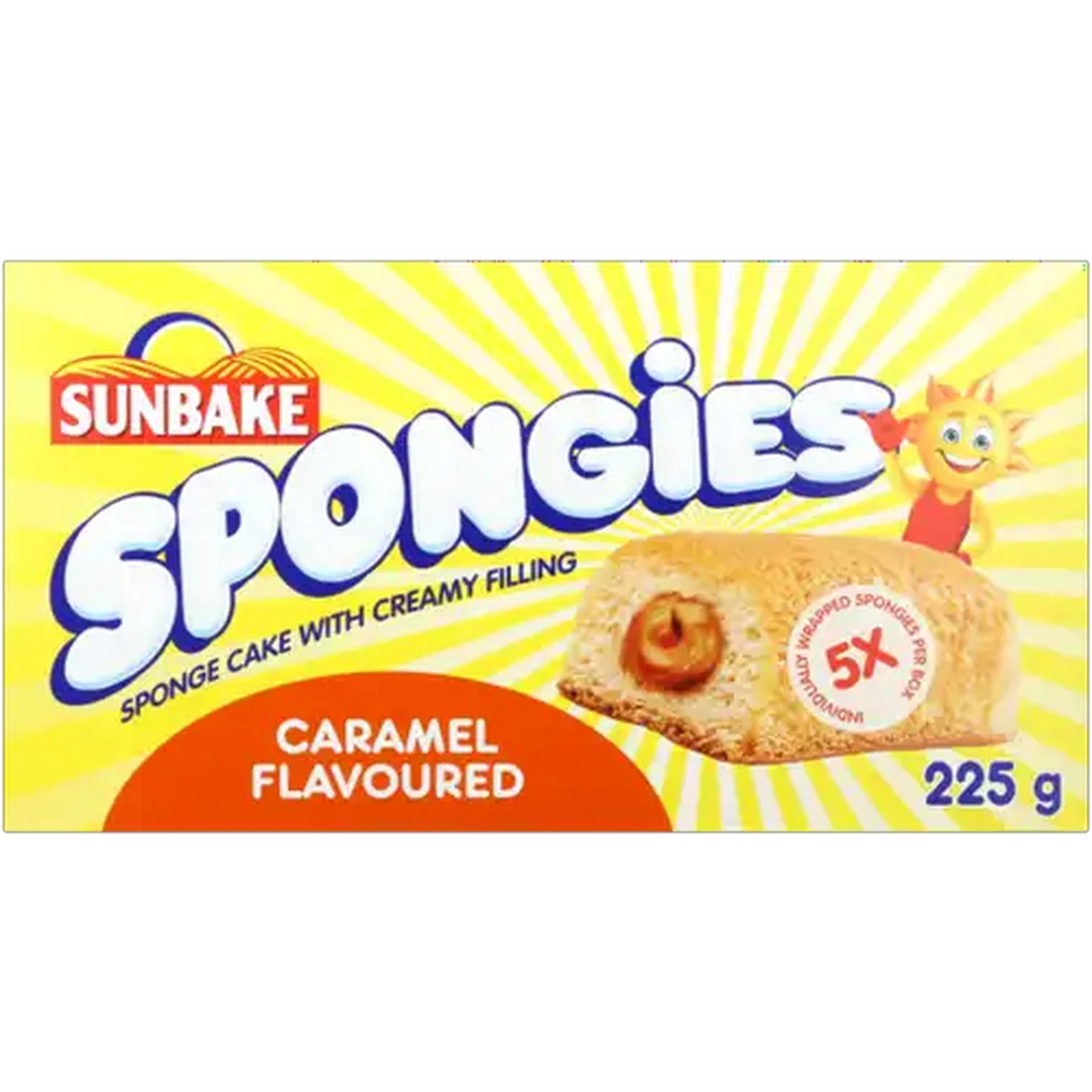Image of Sunbake Caramel Spongies 5 x 45g