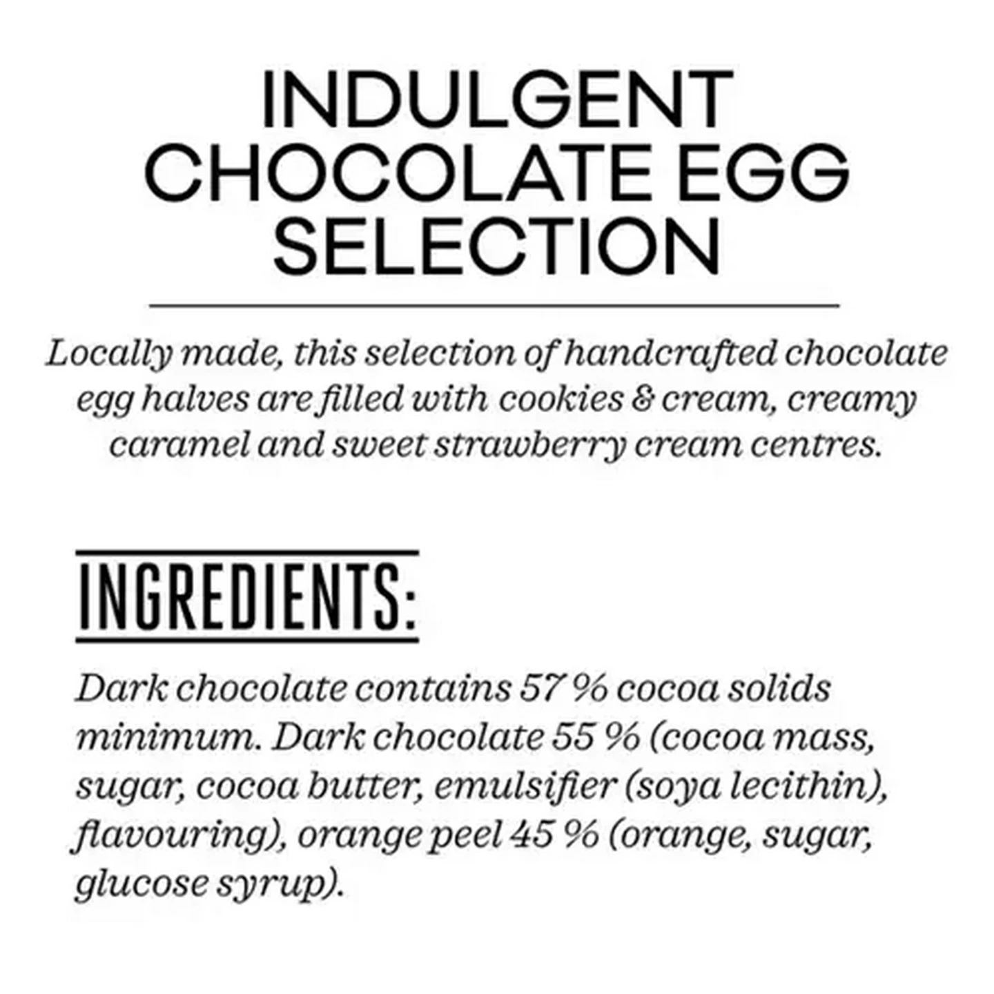 Image of Forage And Feast Indulgent Chocolate Egg Selection 65g
