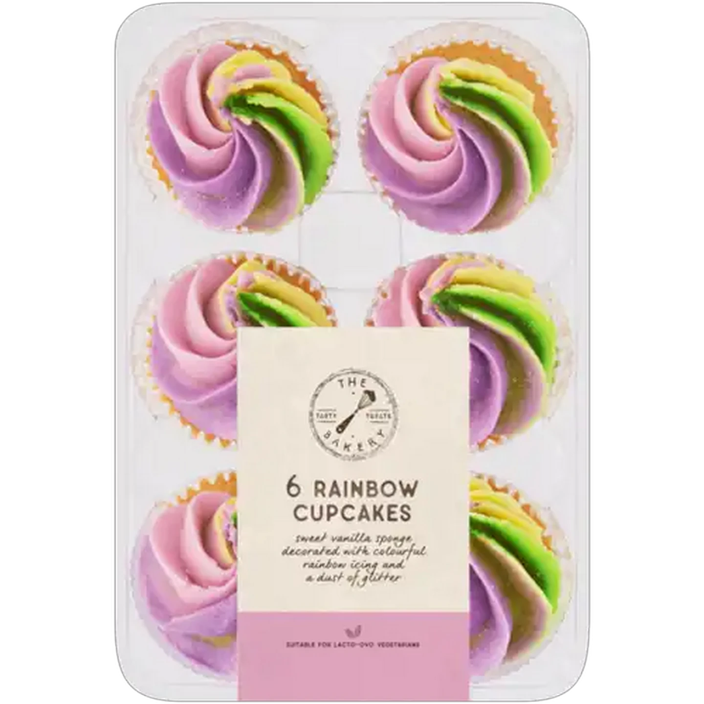 Image of The Bakery Mini Rainbow Cupcakes 6 Pack
