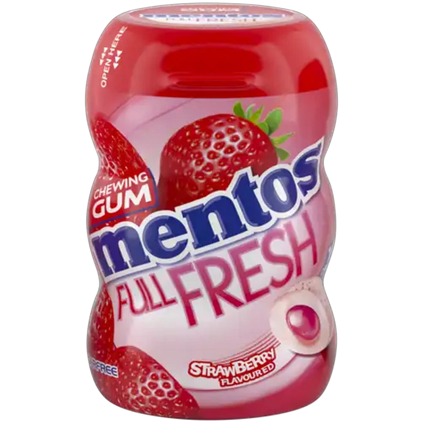 Image of Mentos Pure Fresh Strawberry Chewing Gum 10 Pack