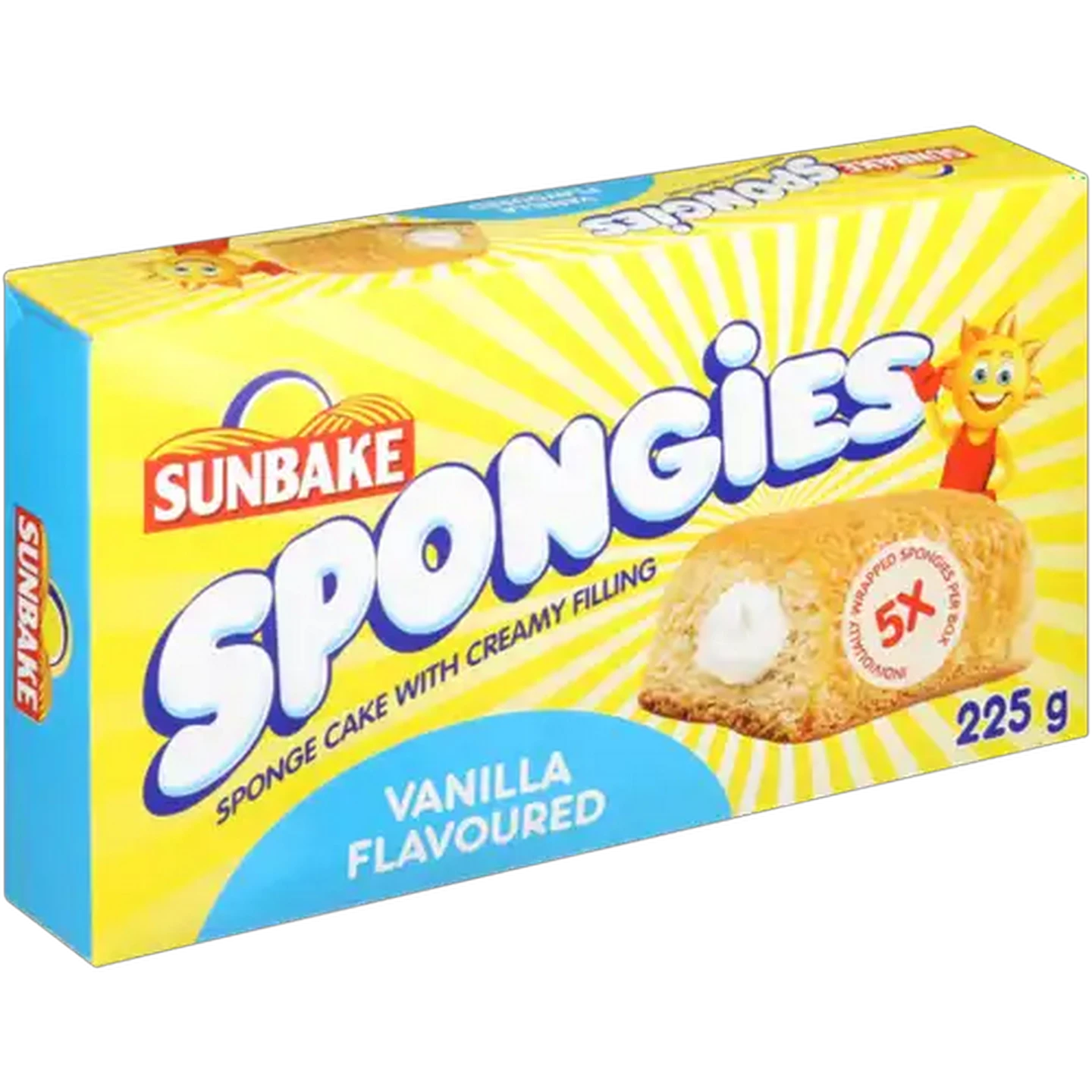 Image of Sunbake Vanilla Spongies 5 x 45g