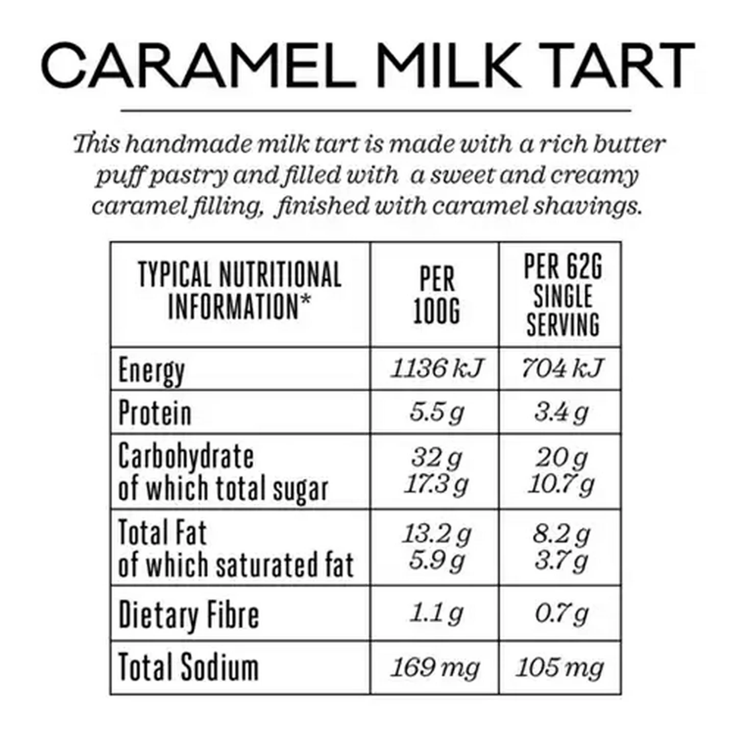 Image of Forage And Feast Caramel Milk Tart 750g