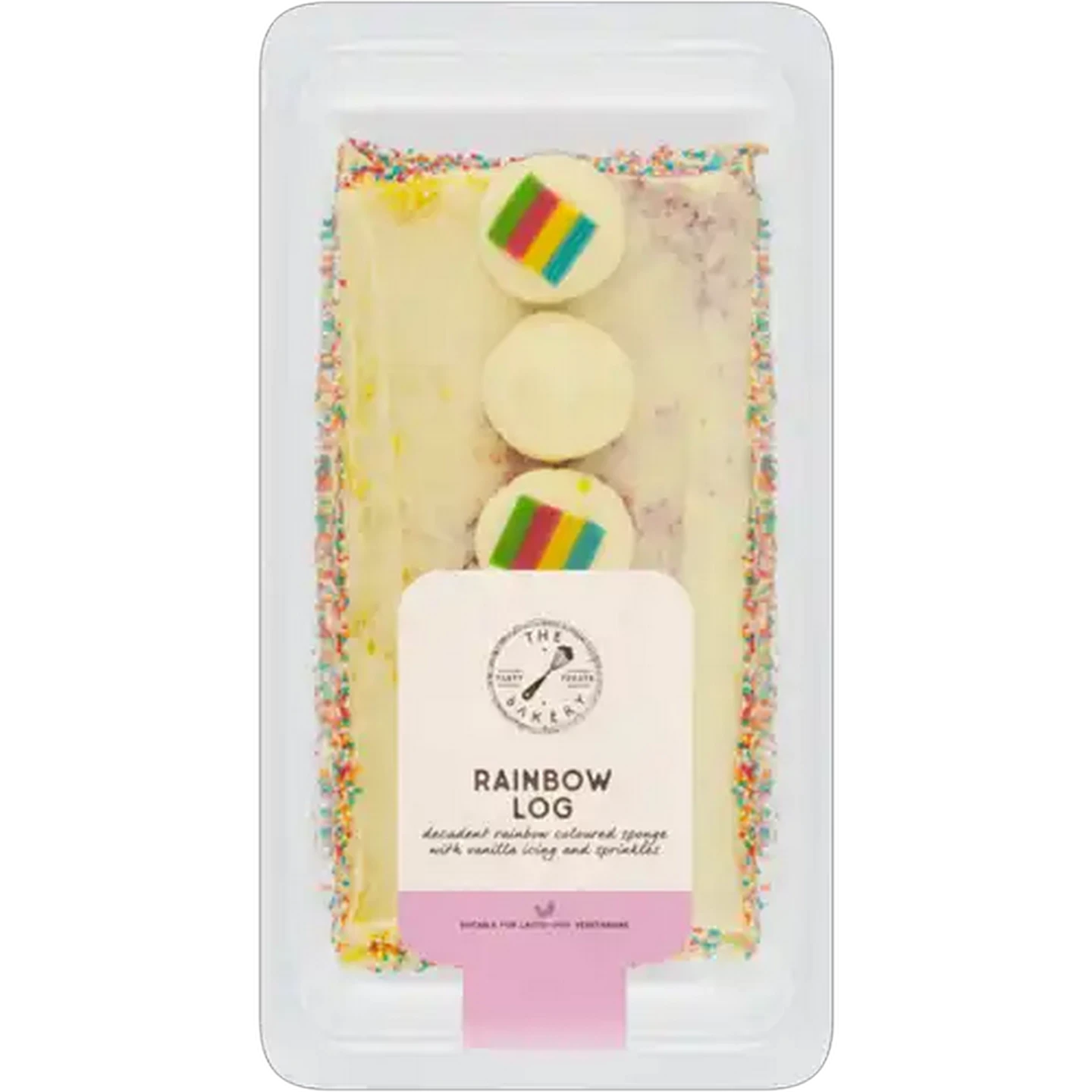 Image of The Bakery Rainbow Log Cake