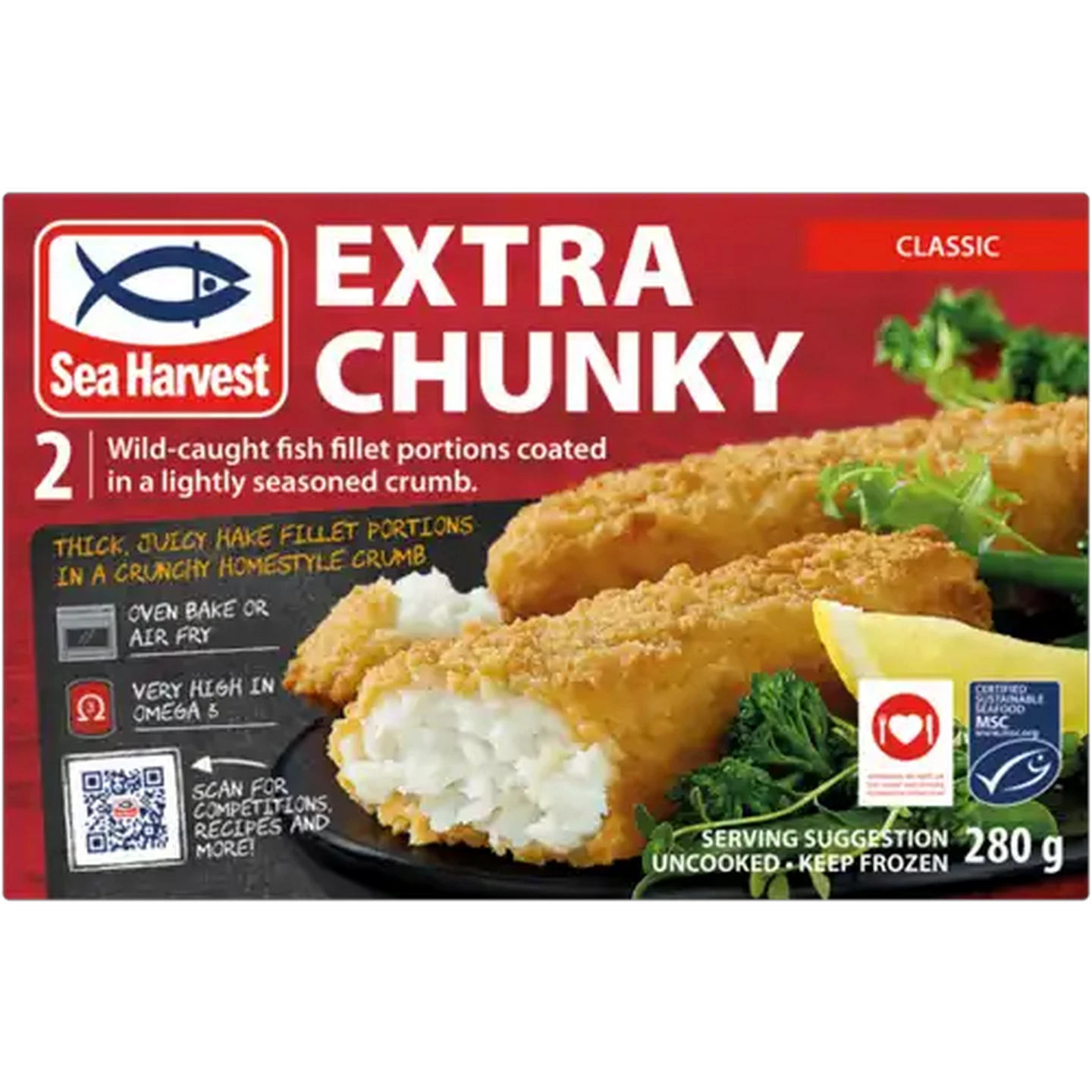 Image of Sea Harvest Frozen Extra Chunky Classic Crumbed Fish Fillets 280g