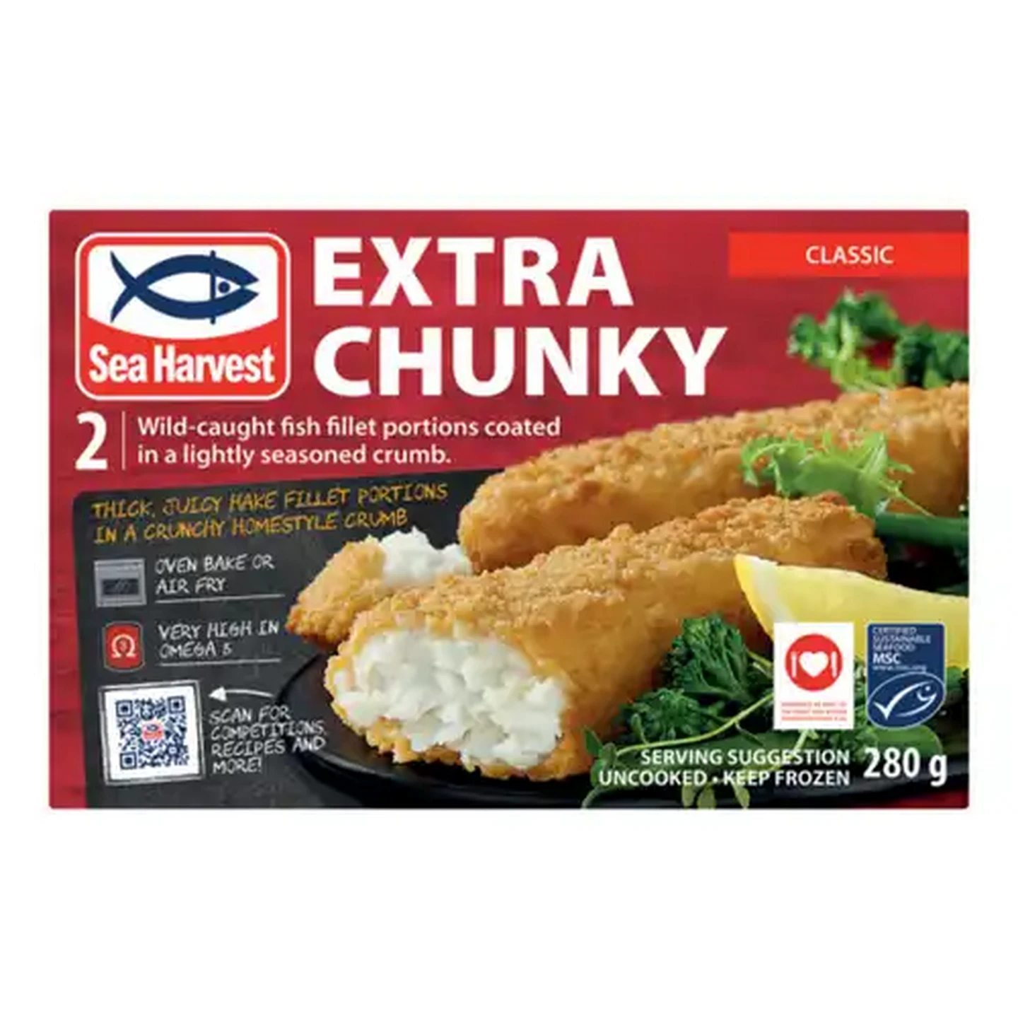 Image of Sea Harvest Frozen Extra Chunky Classic Crumbed Fish Fillets 280g