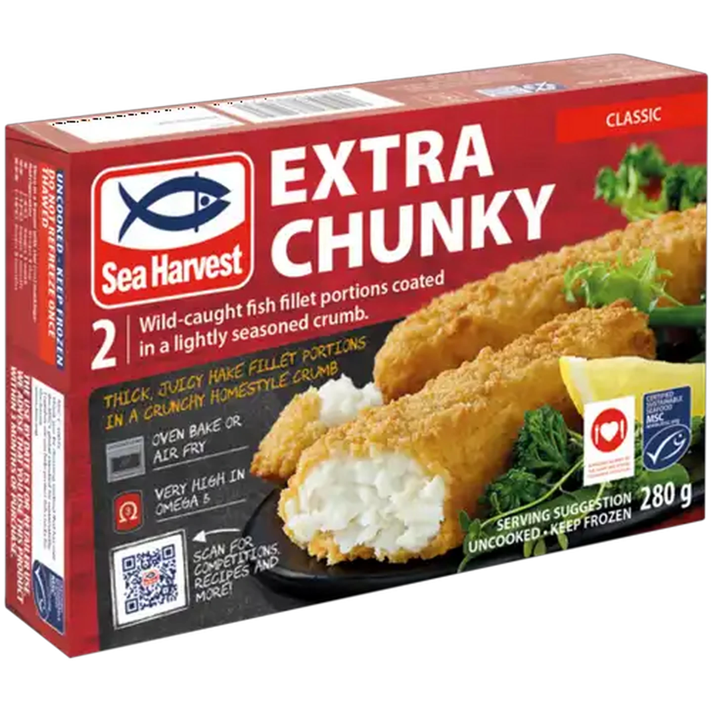 Image of Sea Harvest Frozen Extra Chunky Classic Crumbed Fish Fillets 280g