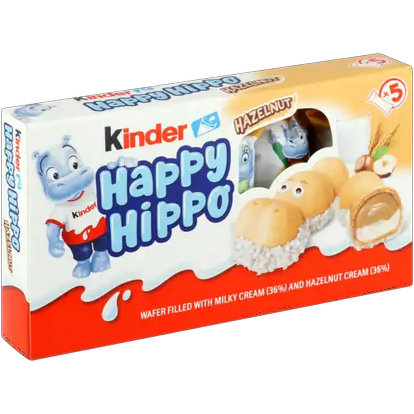 Image of Kinder Happy Hippo Hazelnut Wafer 5 x 20.7g