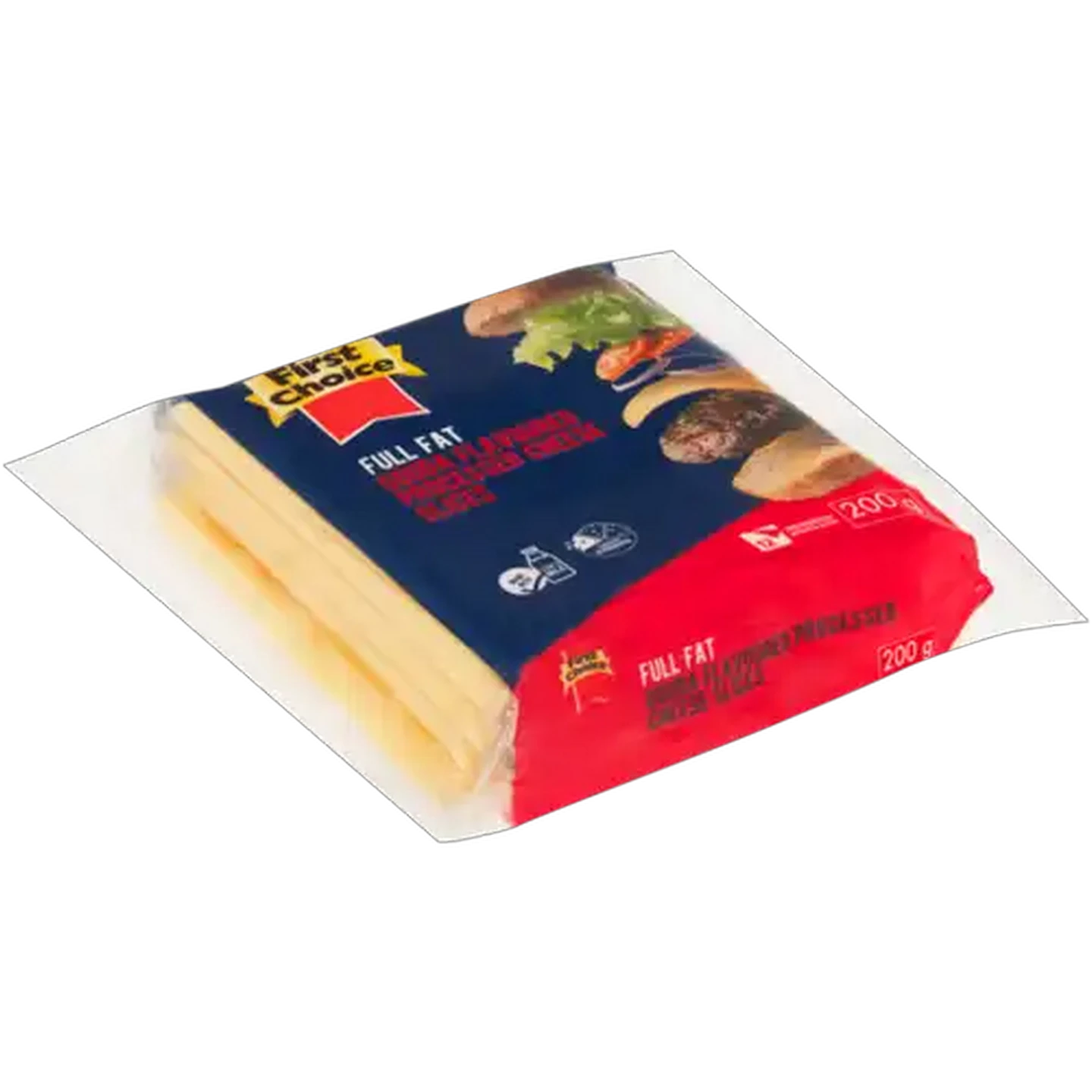 Image of First Choice Full Fat Gouda Flavoured Processed Cheese Slices 200g
