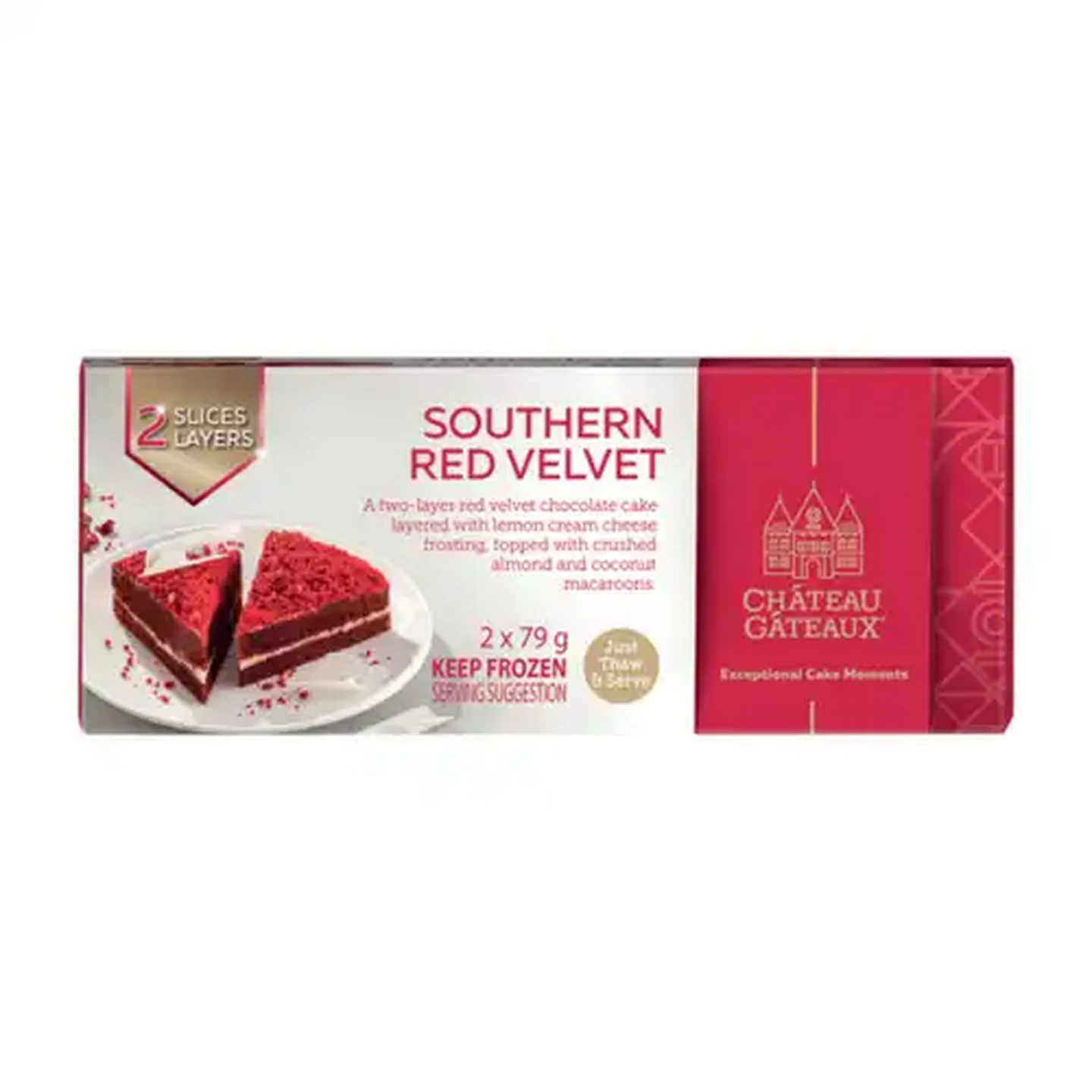 Image of Château Gâteaux Frozen Southern Red Velvet Cake Slices 2 x 79g