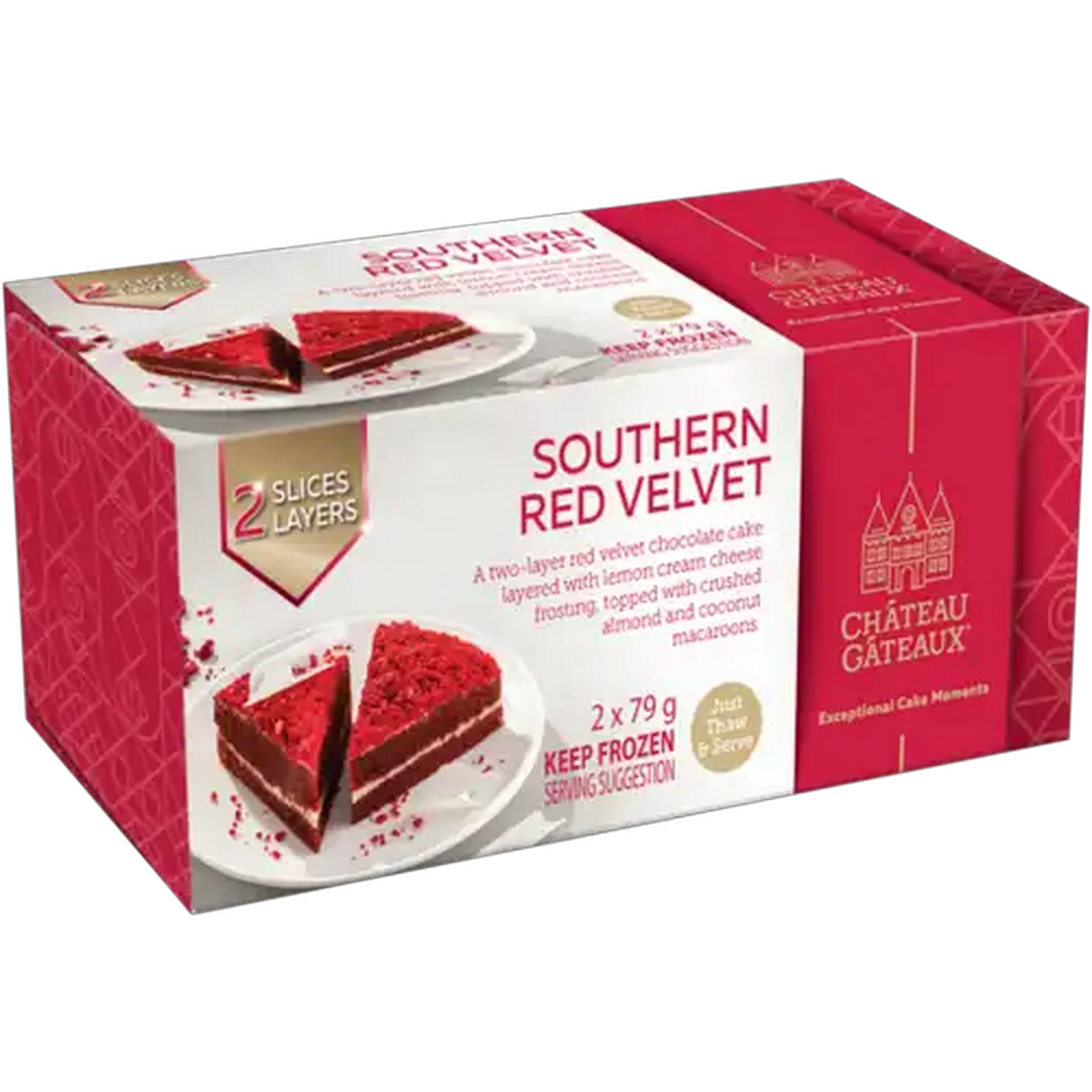 Image of Château Gâteaux Frozen Southern Red Velvet Cake Slices 2 x 79g