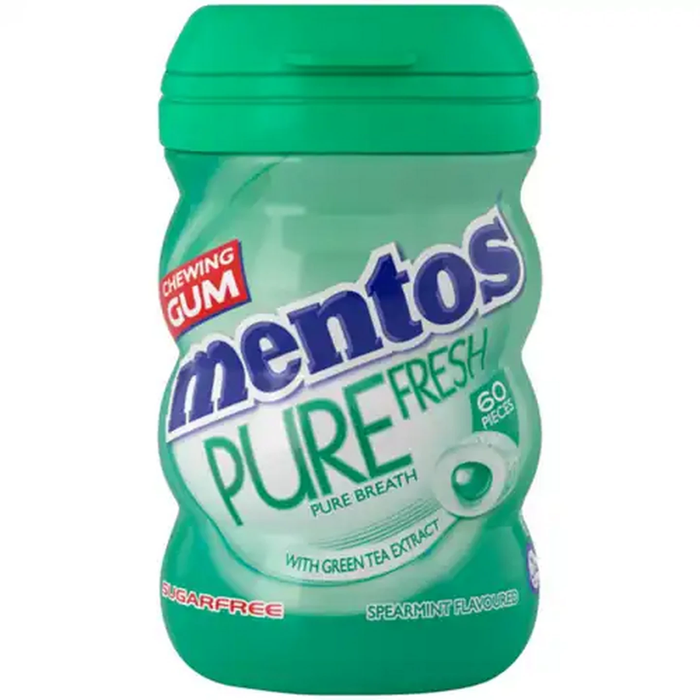 Image of Mentos Pure Fresh Spearmint Flavoured Chewing Gum 60s