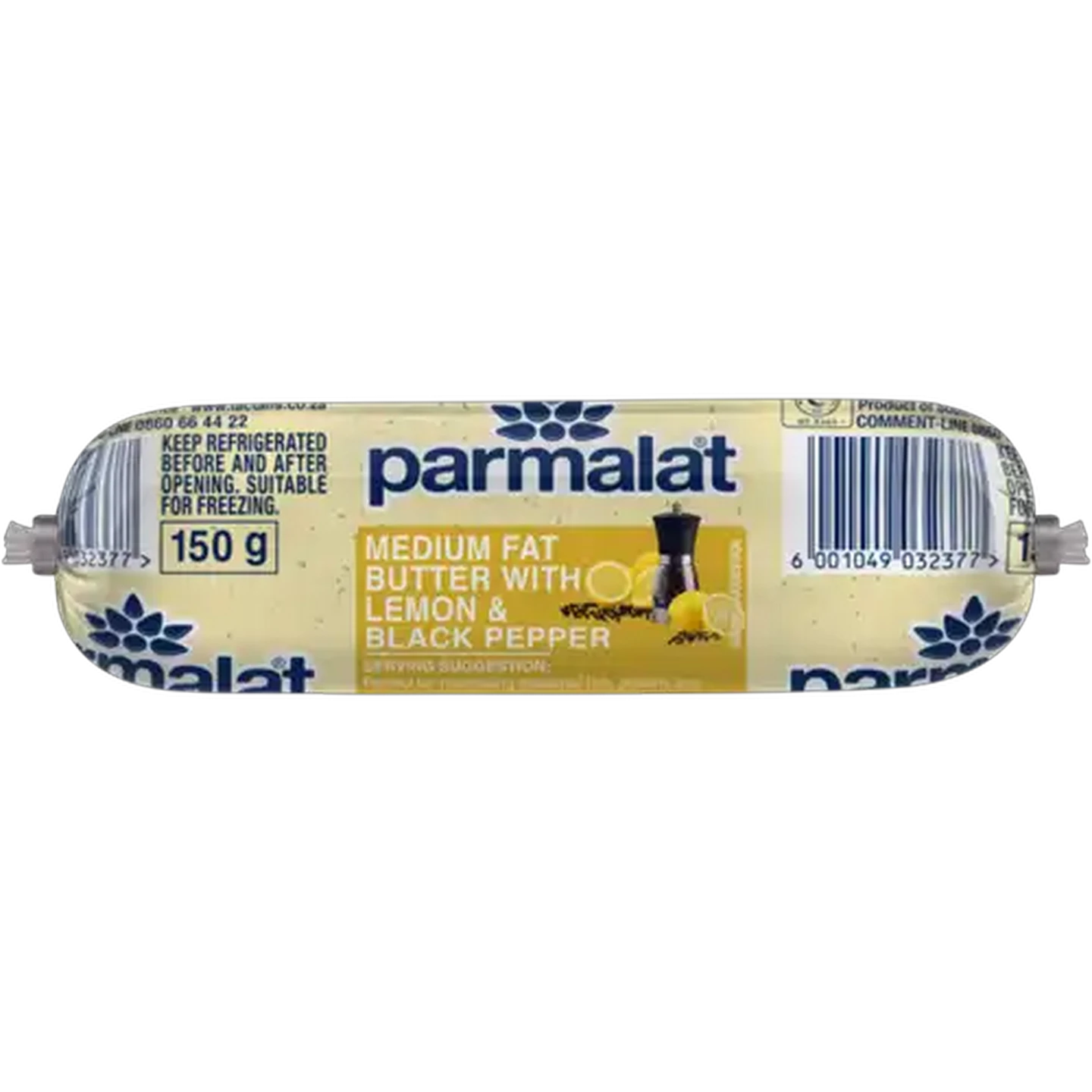 Image of Parmalat Lemon & Black Pepper Medium Fat Butter 150g