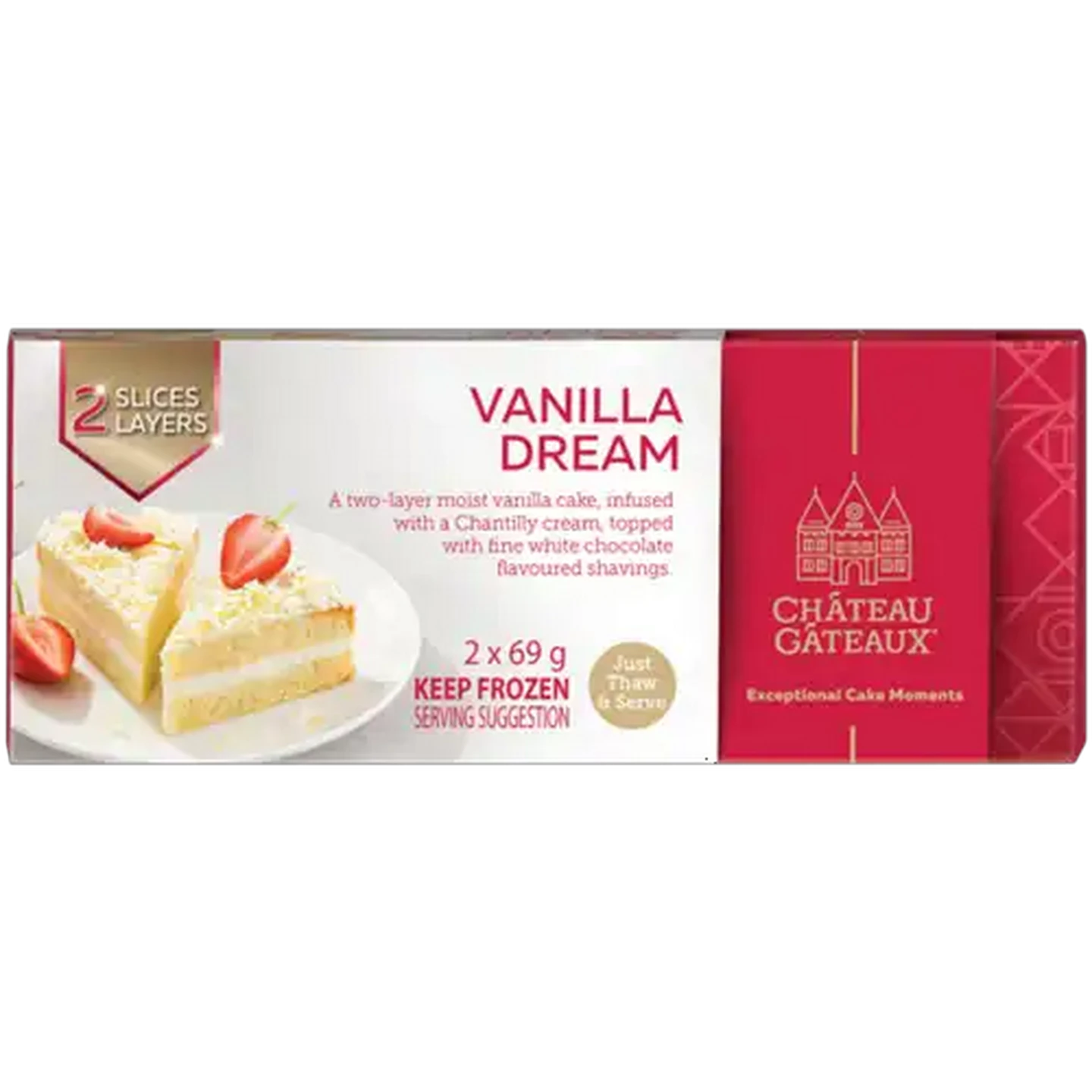Image of Château Gâteaux Frozen Vanilla Dream Cake Slices 2 x 69g