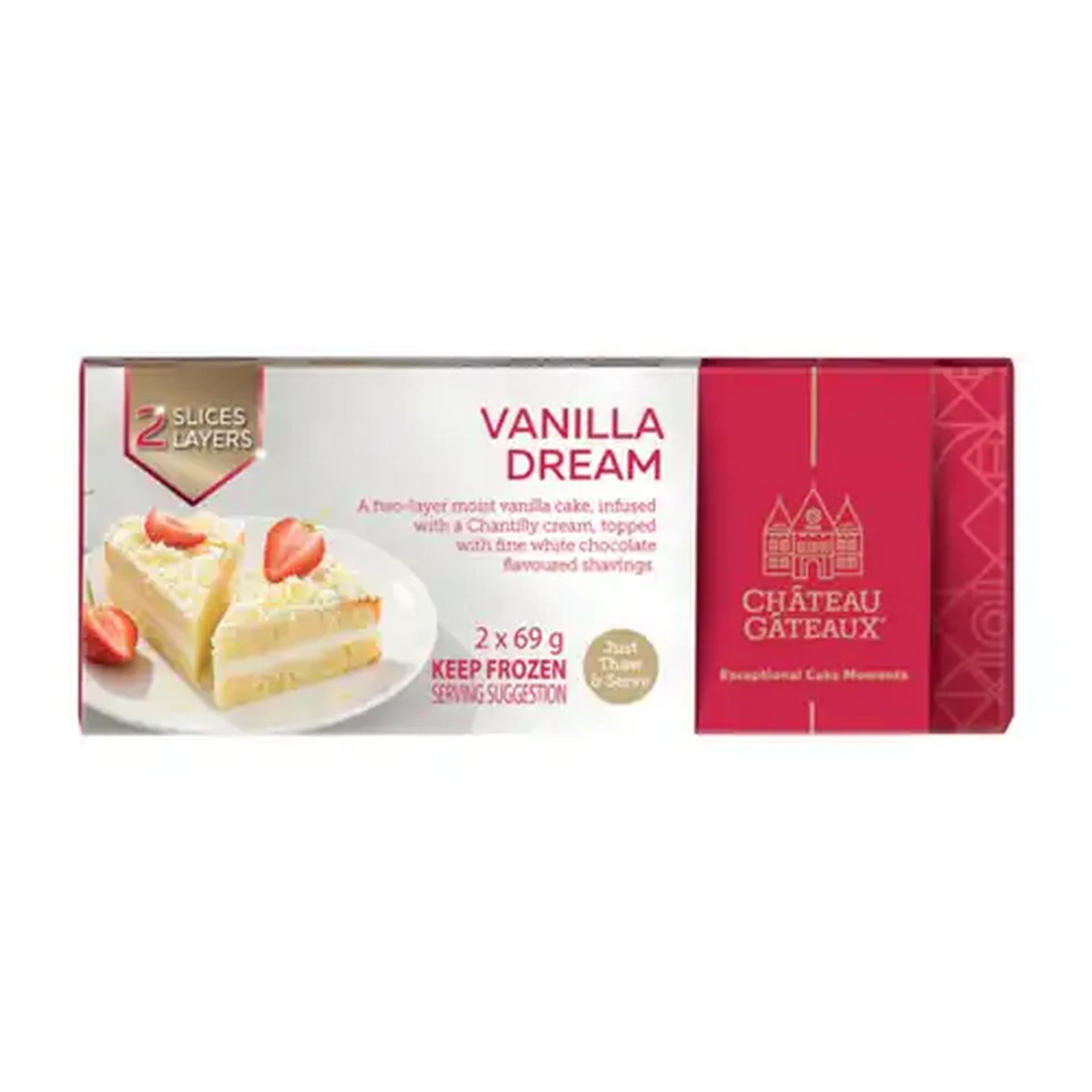 Image of Château Gâteaux Frozen Vanilla Dream Cake Slices 2 x 69g