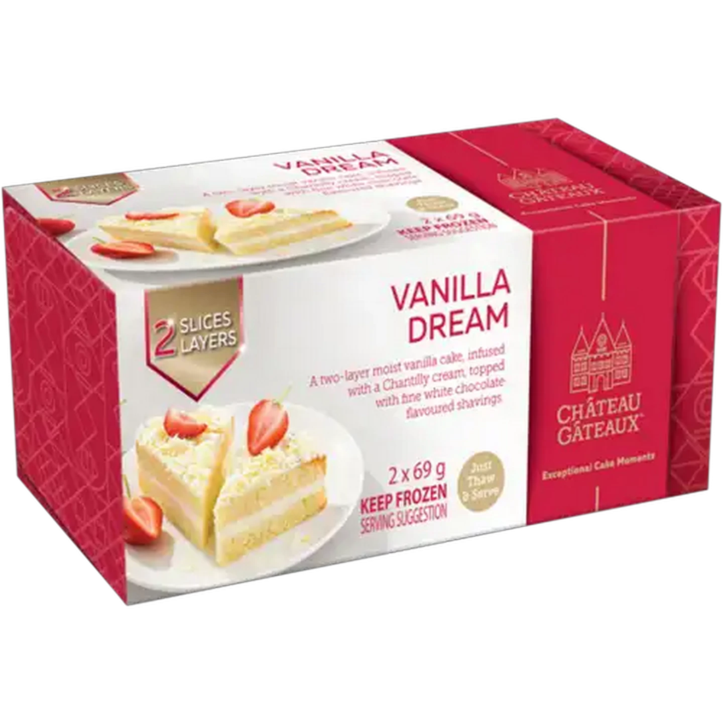 Image of Château Gâteaux Frozen Vanilla Dream Cake Slices 2 x 69g