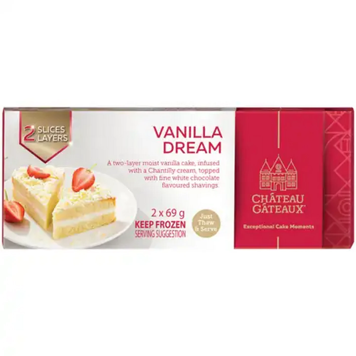 Image of Château Gâteaux Frozen Vanilla Dream Cake Slices 2 x 69g