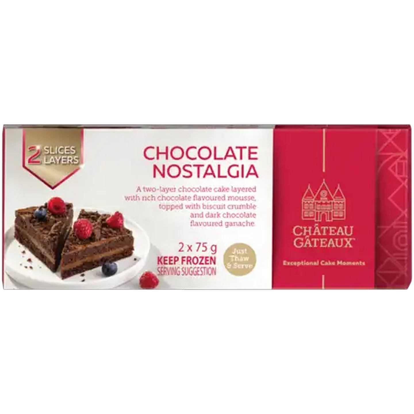 Image of Château Gâteaux Frozen Chocolate Nostalgia Cake Slices 2 x 75g