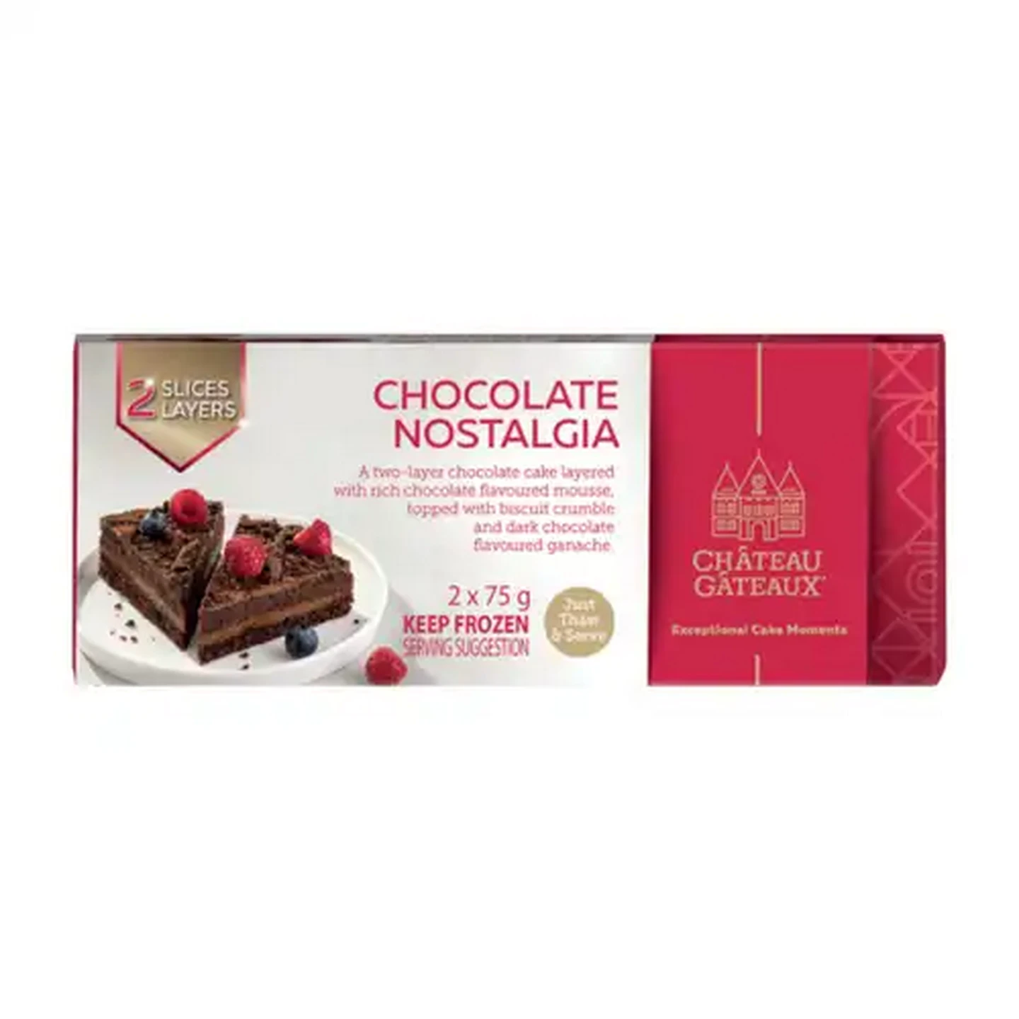 Image of Château Gâteaux Frozen Chocolate Nostalgia Cake Slices 2 x 75g