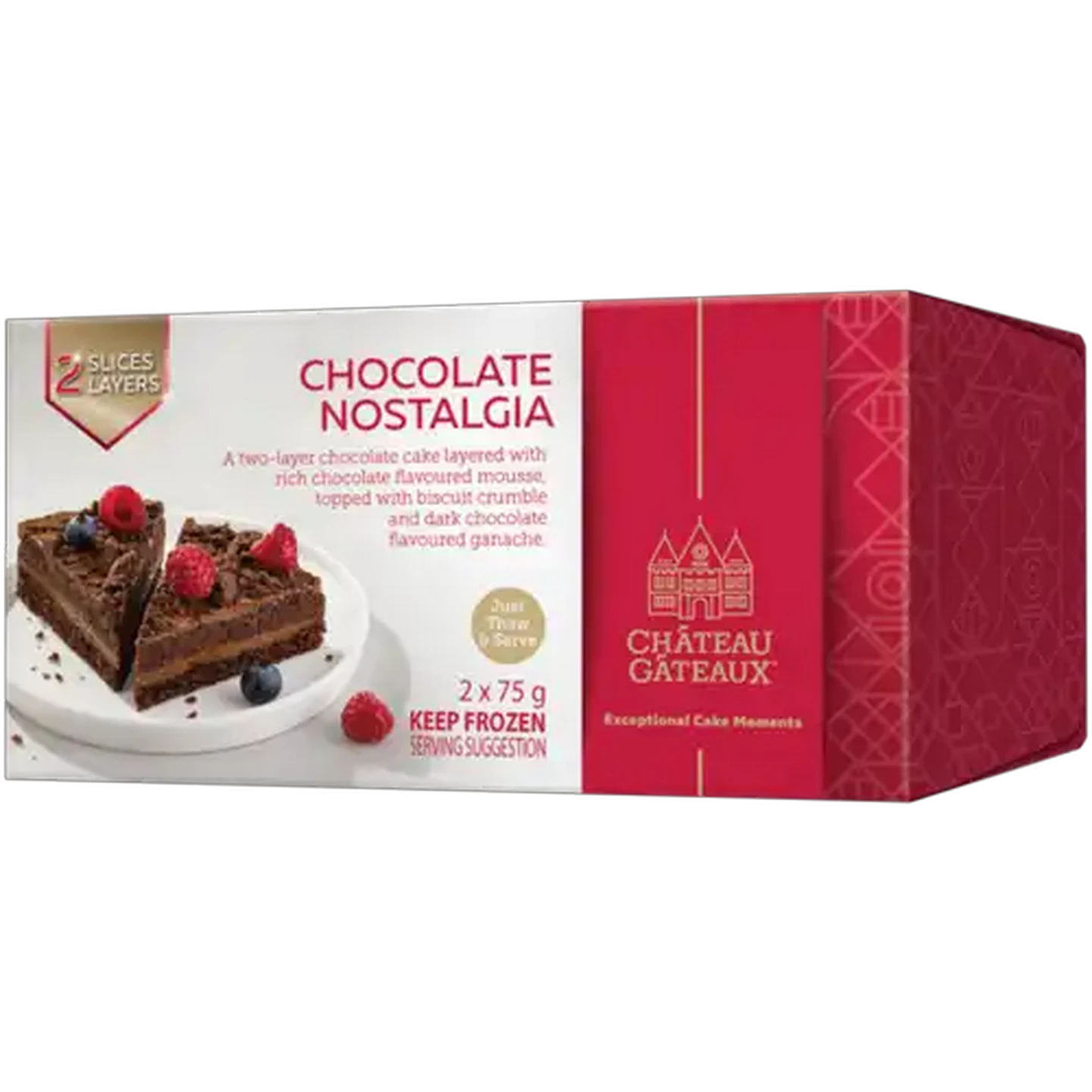 Image of Château Gâteaux Frozen Chocolate Nostalgia Cake Slices 2 x 75g