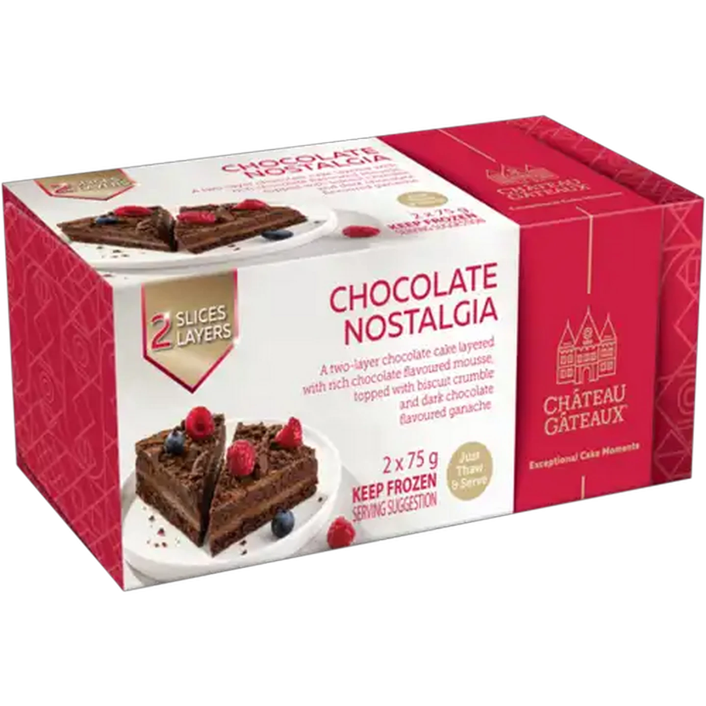 Image of Château Gâteaux Frozen Chocolate Nostalgia Cake Slices 2 x 75g