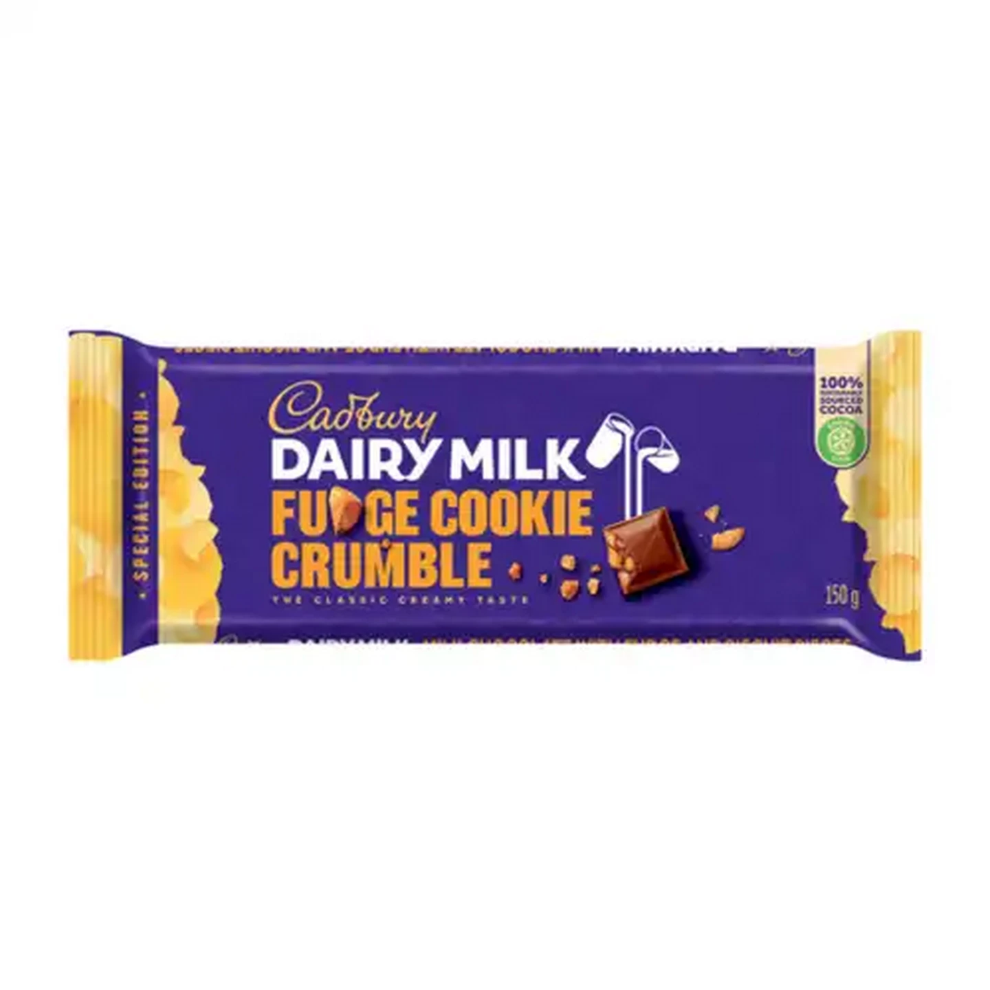 Image of Cadbury Dairy Milk Fudge Cookie Crumble Special Edition Milk Chocolate 150g
