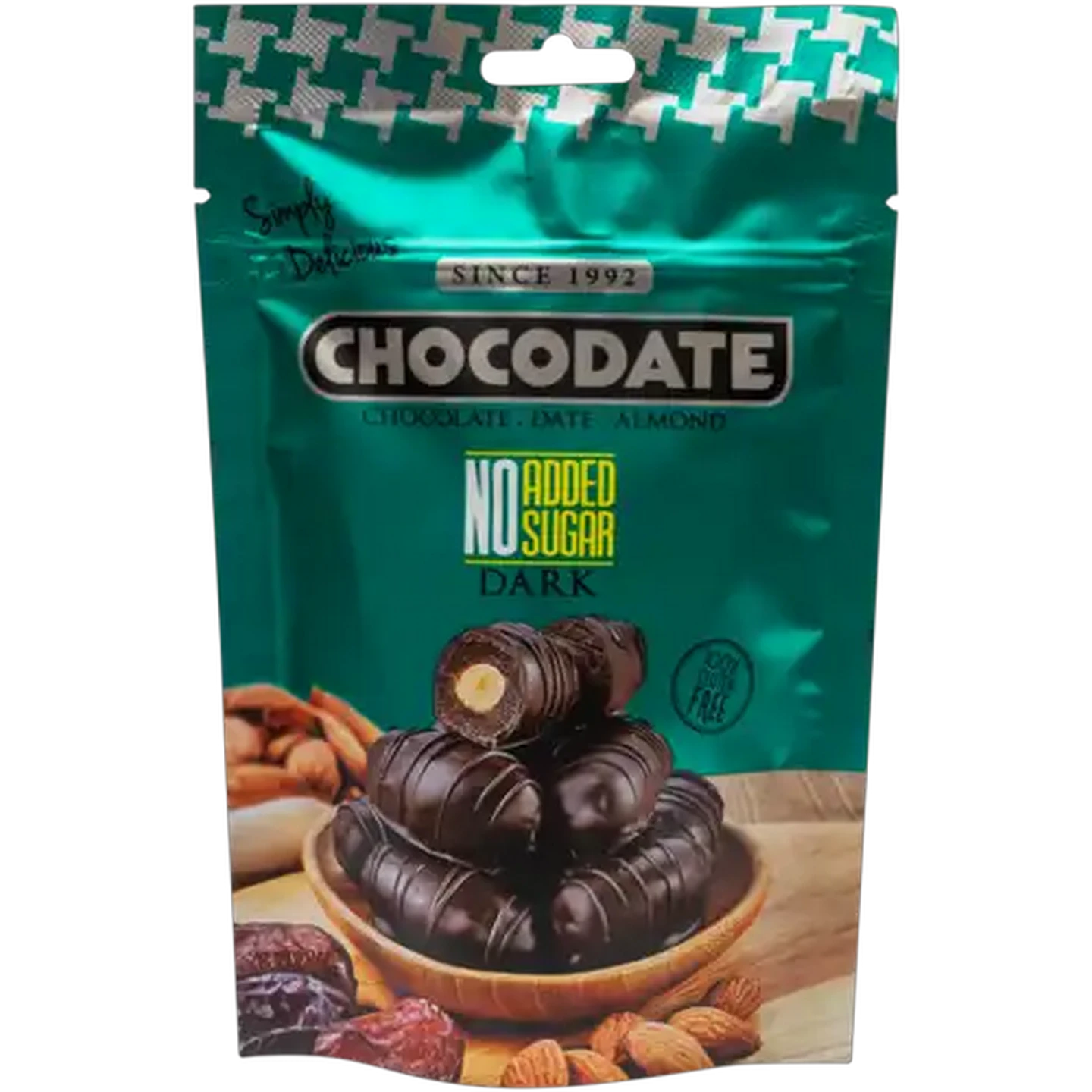 Image of Chocodate No Added Sugar Dark Chocolate Almond Stuffed Date 70g