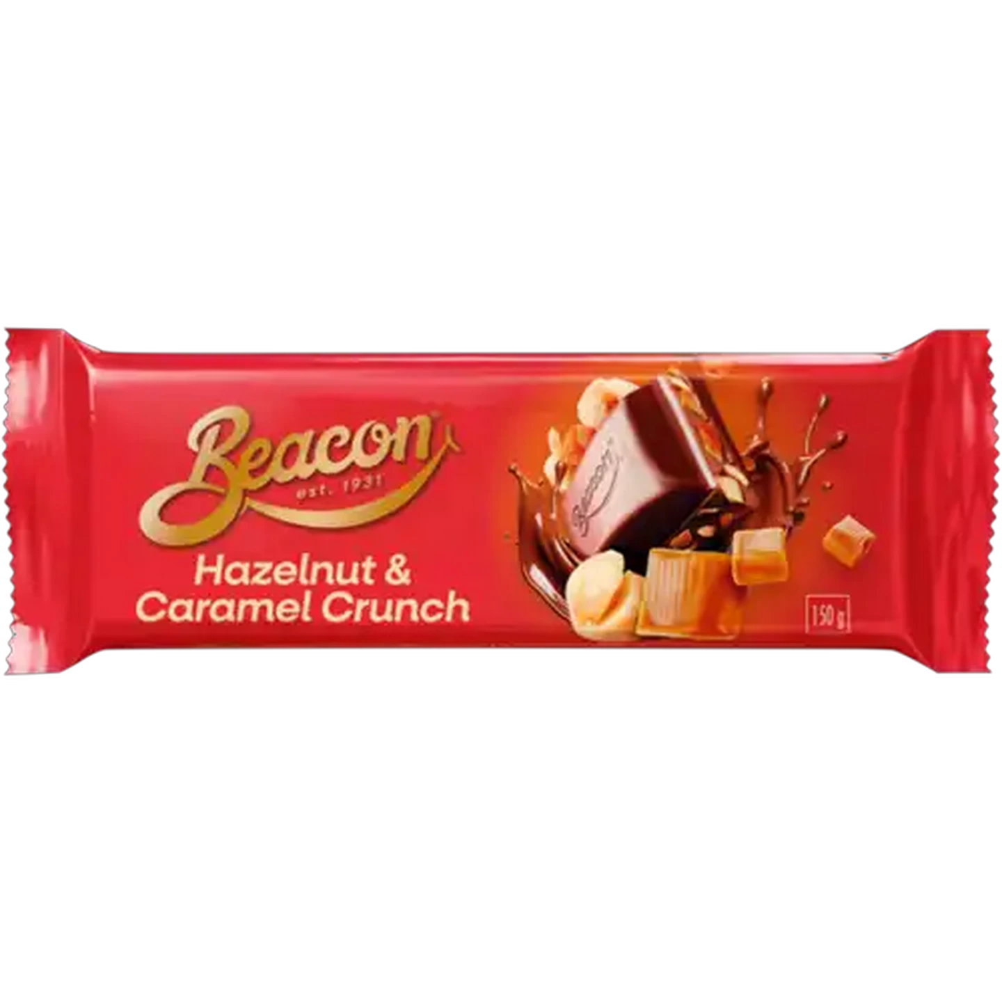 Image of Beacon Hazelnut & Caramel Crunch Chocolate Slab 150g