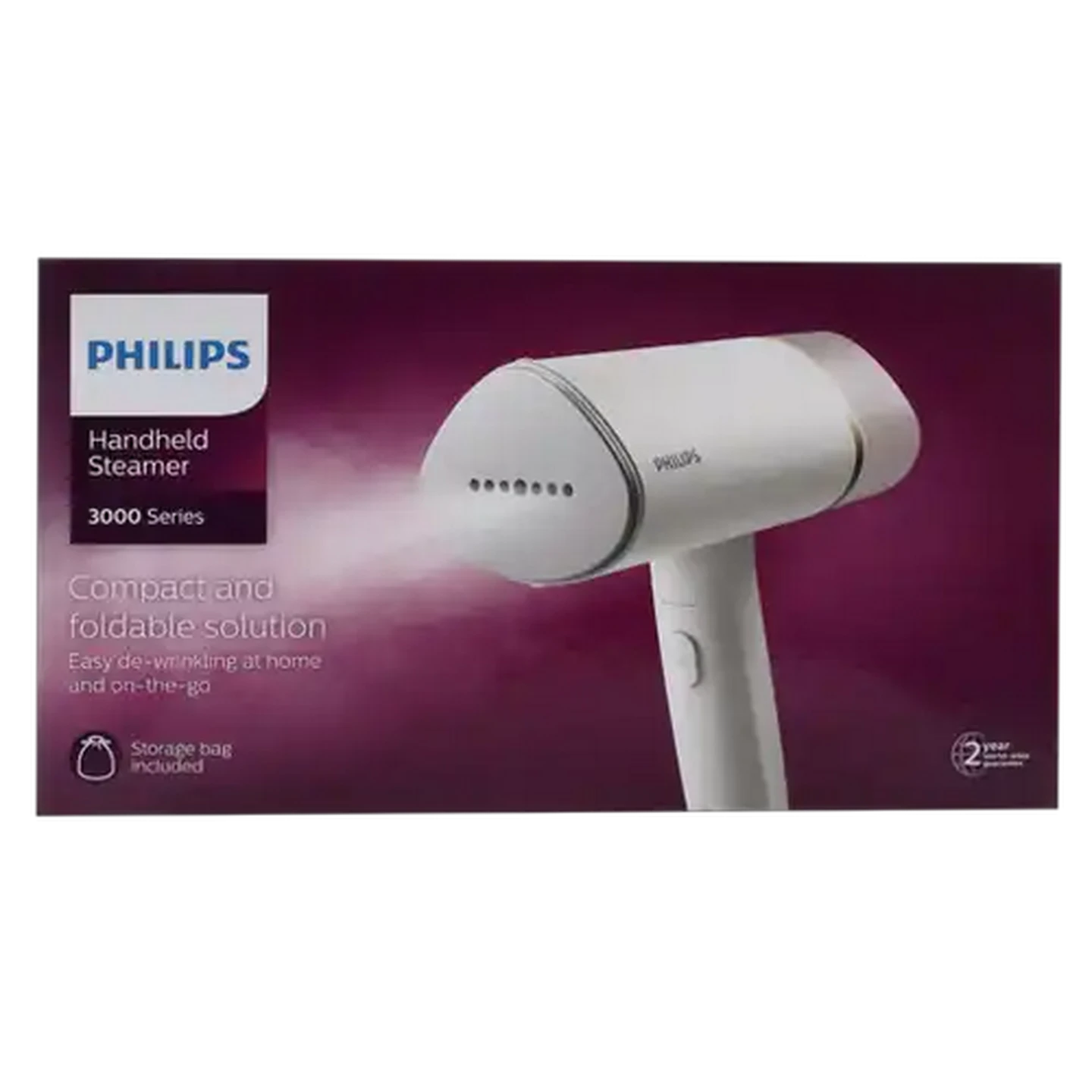 Image of Philips 3000 Series White Handheld Garment Steamer 1000W