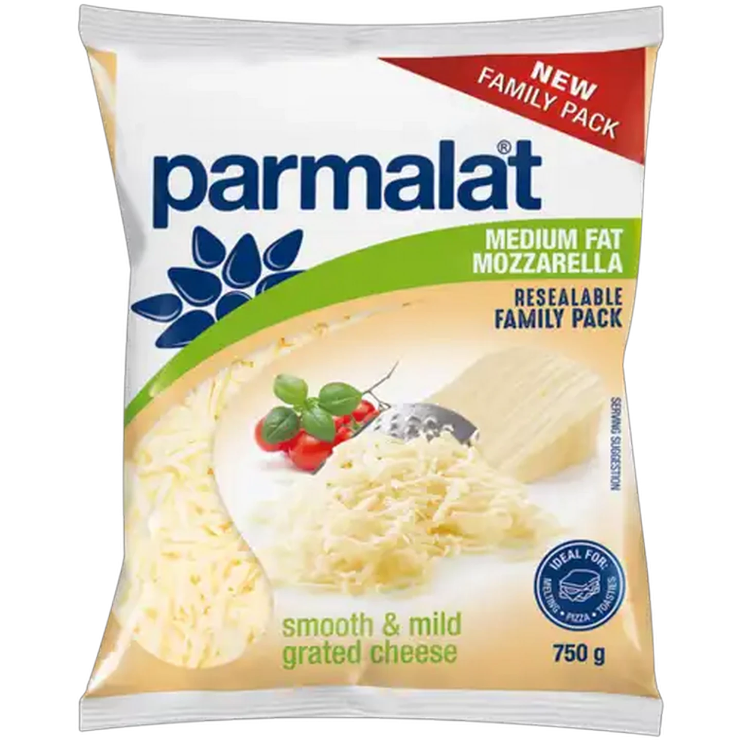 Image of Parmalat Grated Medium Fat Mozzarella Cheese 750g