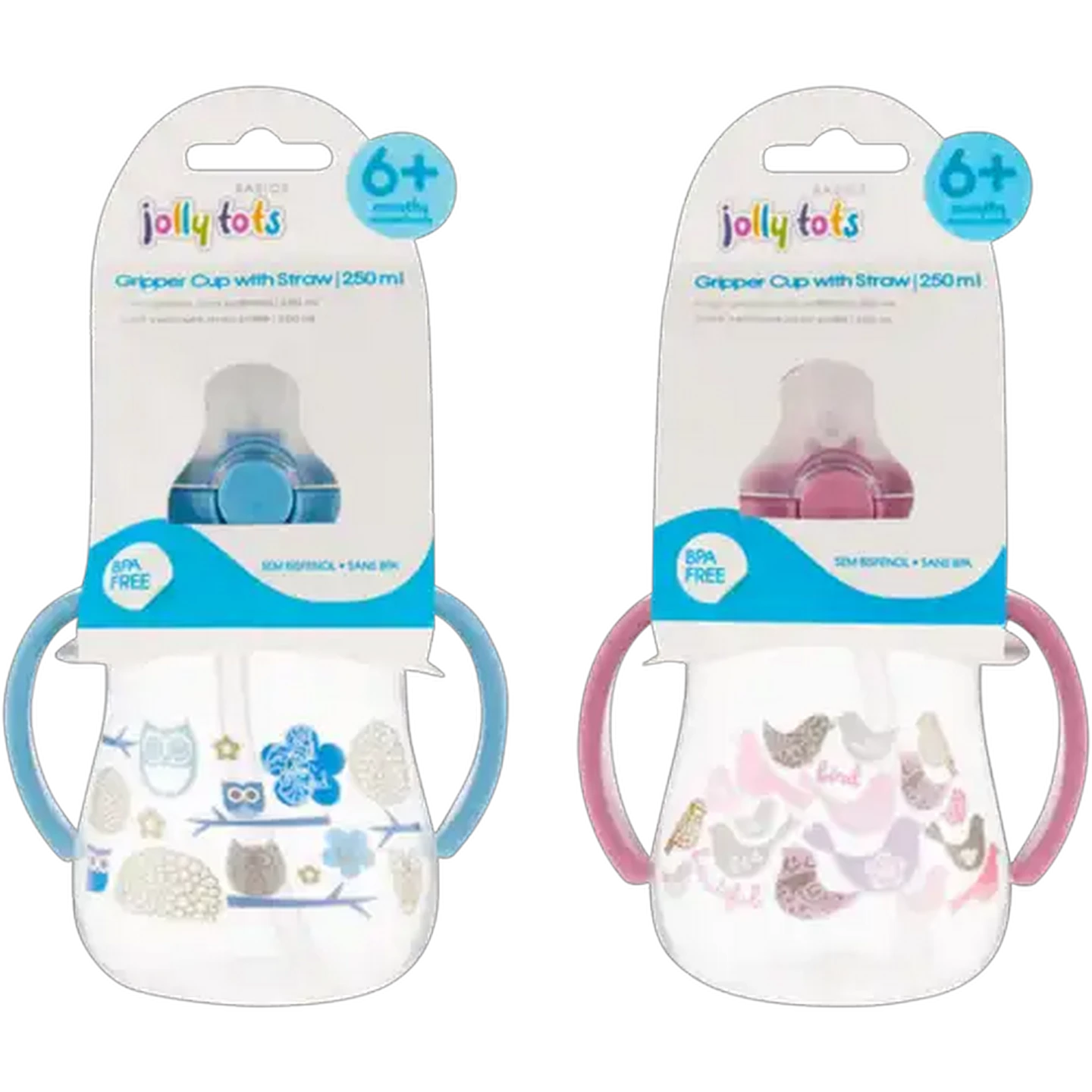 Image of Jolly Tots Gripper Cup With Straw 250ml
