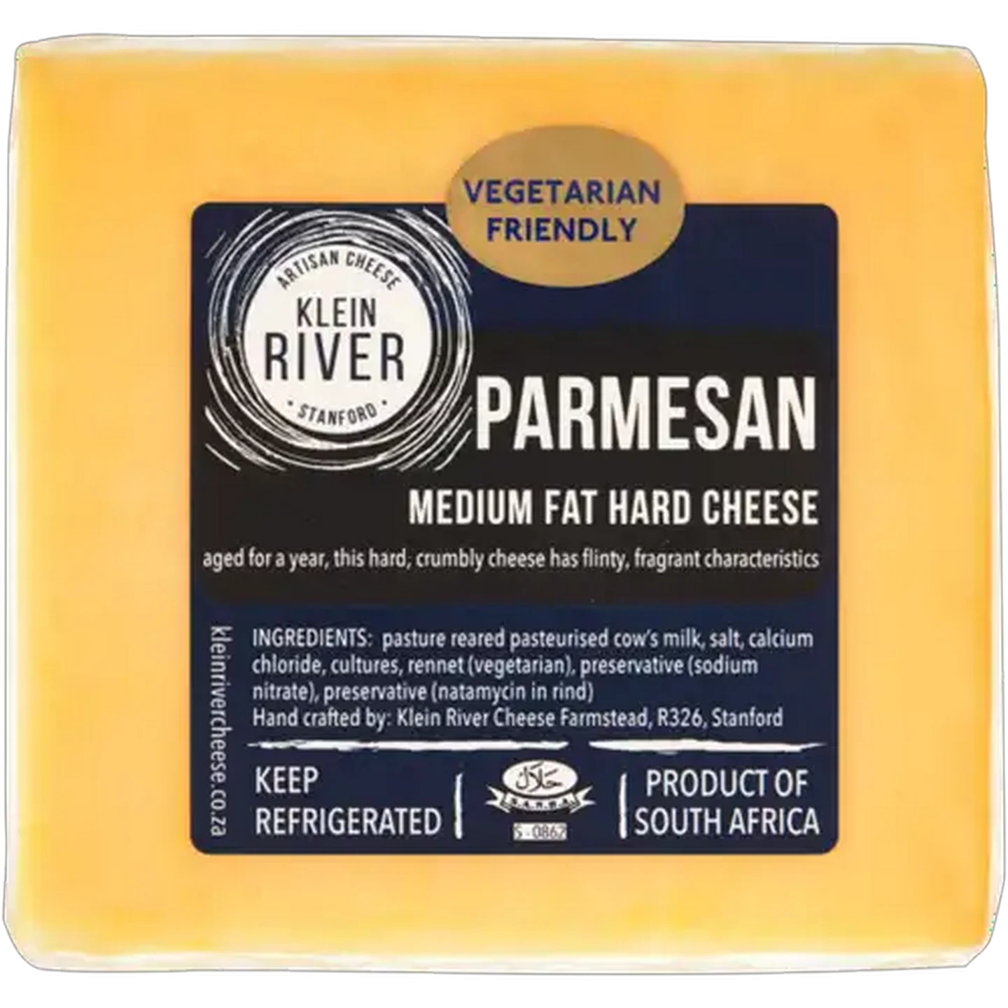 Image of Klein River Medium Fat Parmesan Cheese 150g