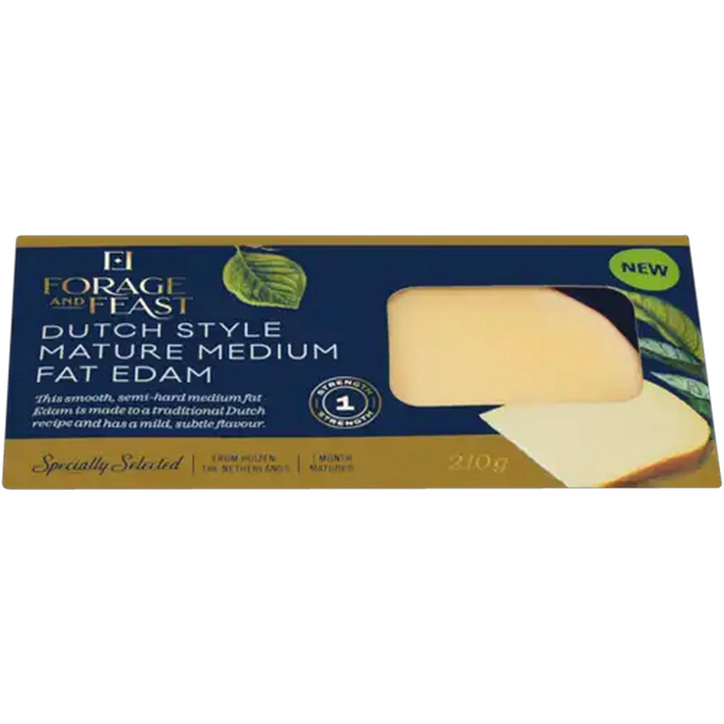 Image of Forage And Feast Dutch Style Mature Medium Fat Edam 210g