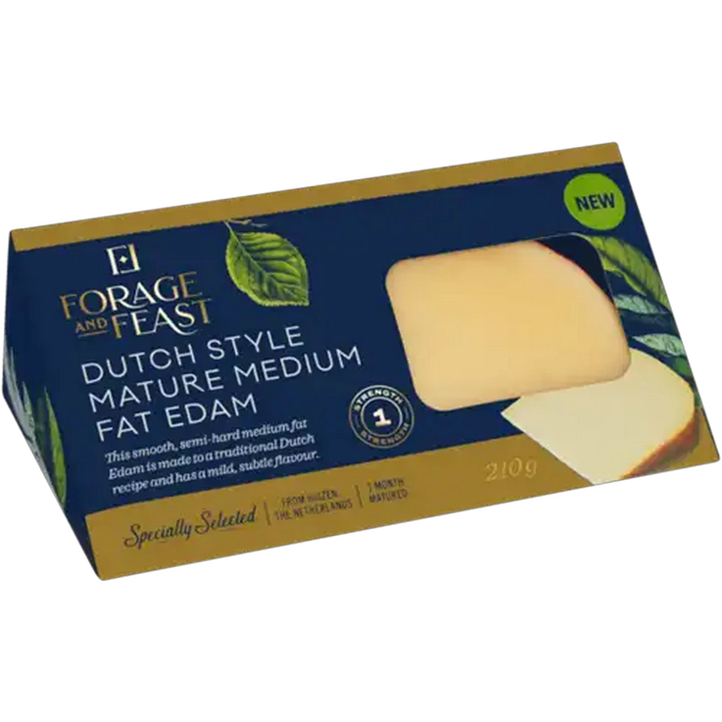 Image of Forage And Feast Dutch Style Mature Medium Fat Edam 210g