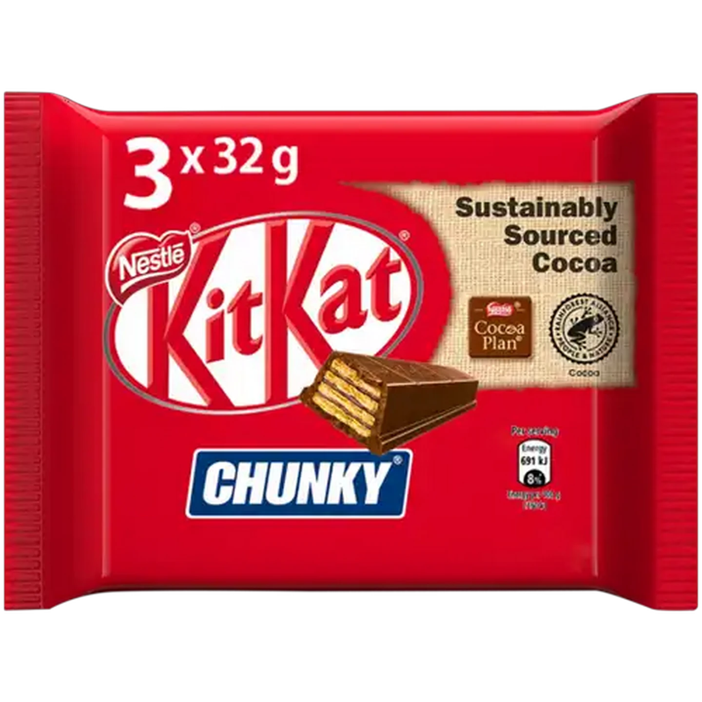 Image of KitKat Chunky Milk Chocolate 3 x 32g