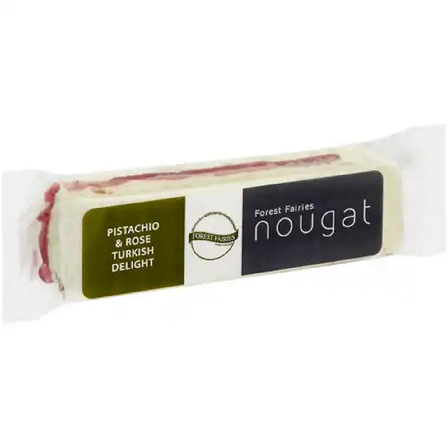 Image of Forest Fairies Pistachio & Rose Turkish Delight Nougat Bar 50g