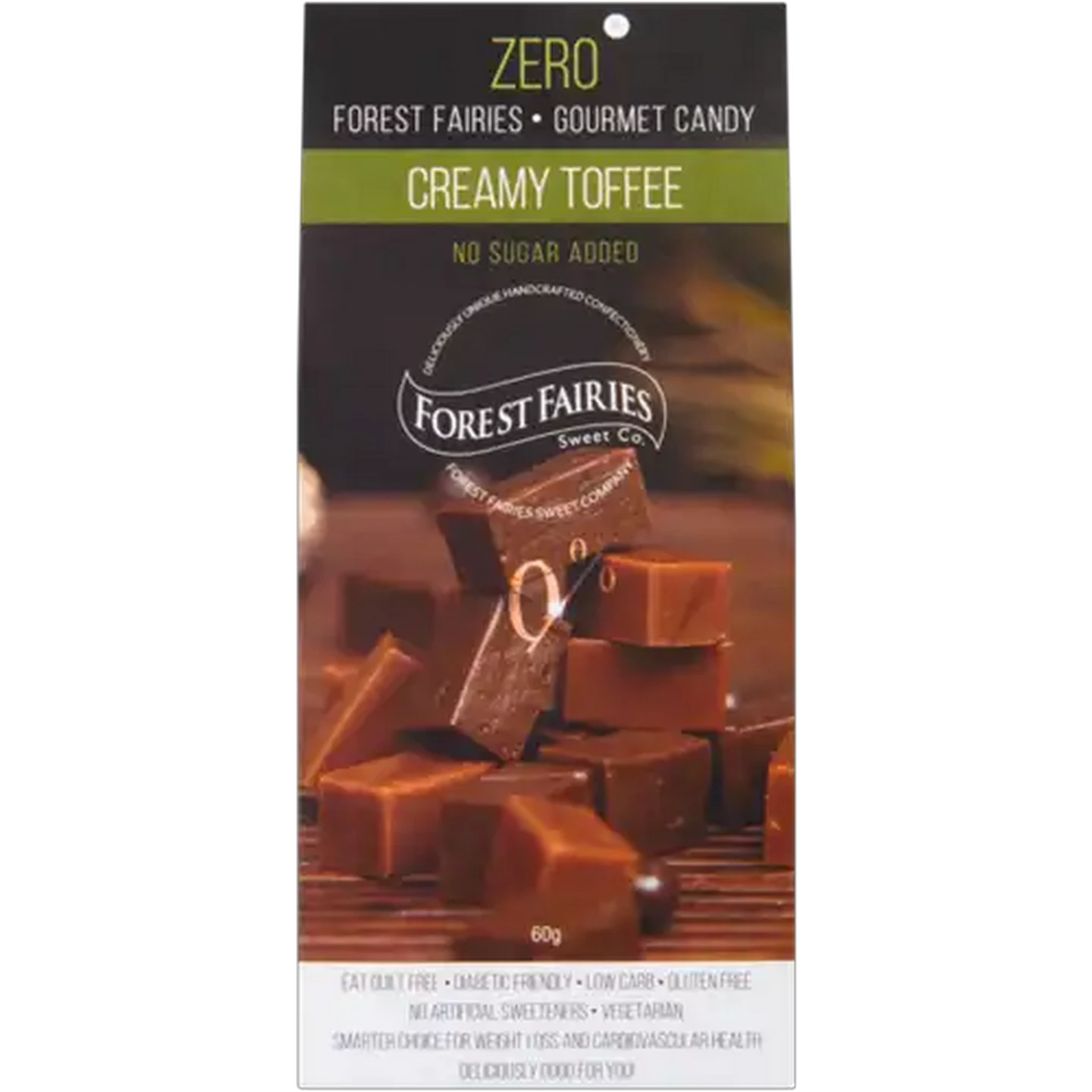 Image of Forest Fairies Zero Creamy Toffee 60g