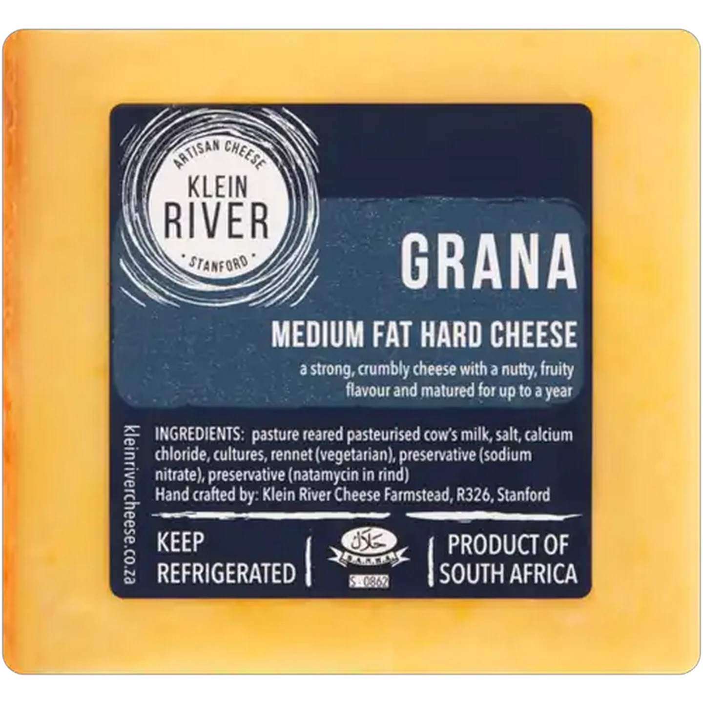 Image of Klein River Medium Fat Grana Cheese 150g