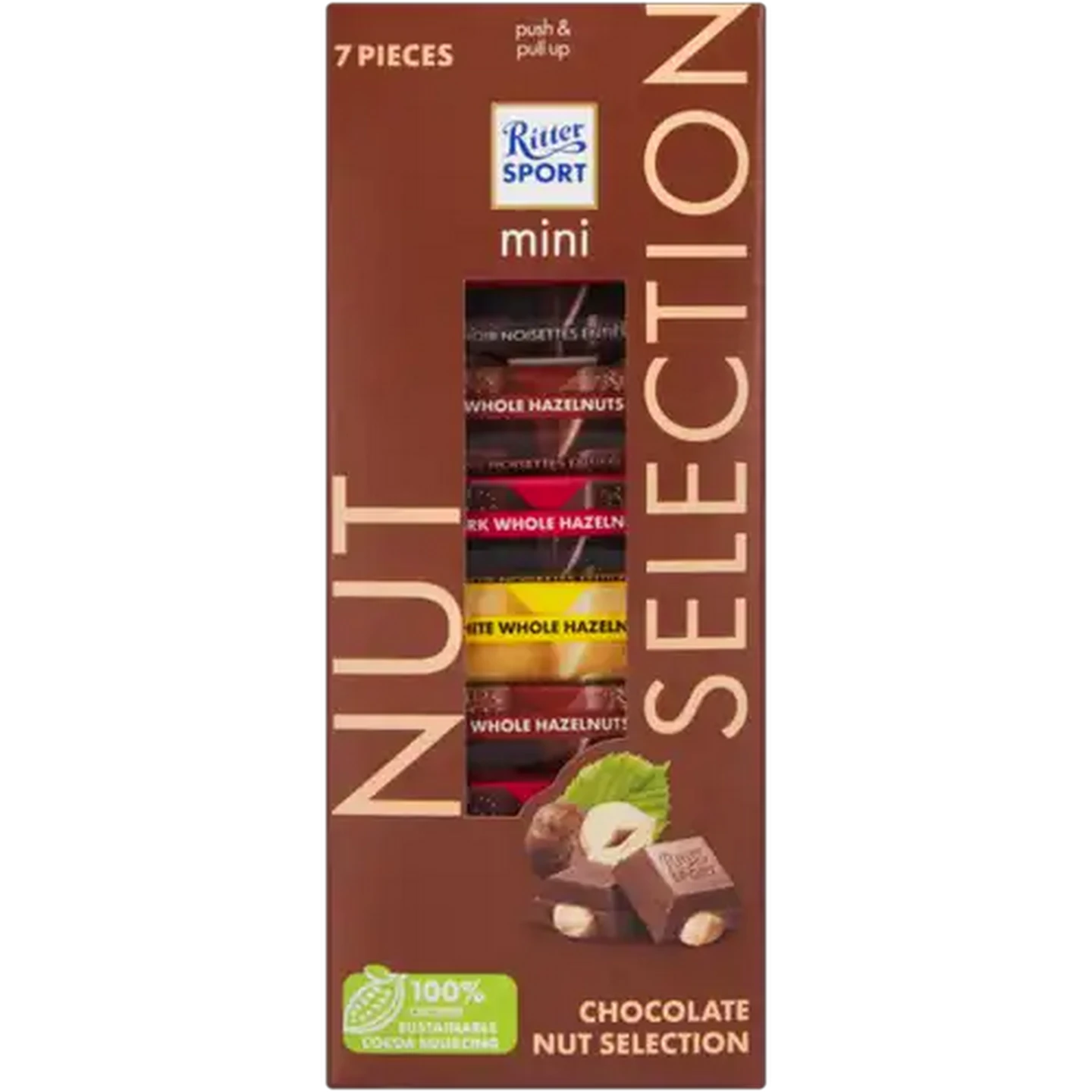 Image of Ritter Sport Mini Chocolate Nut Selection 7 Piece