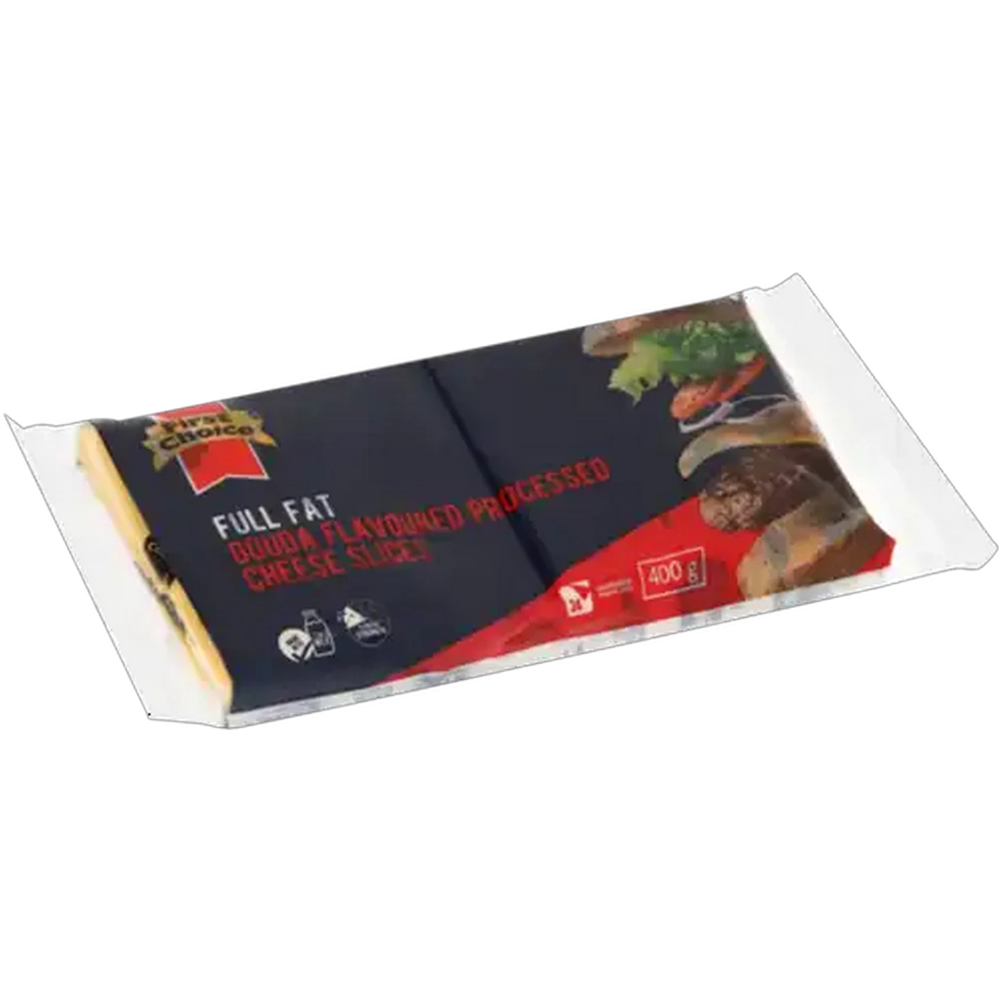 Image of First Choice Full Cream Gouda Flavoured Processed Cheese Slices 400g