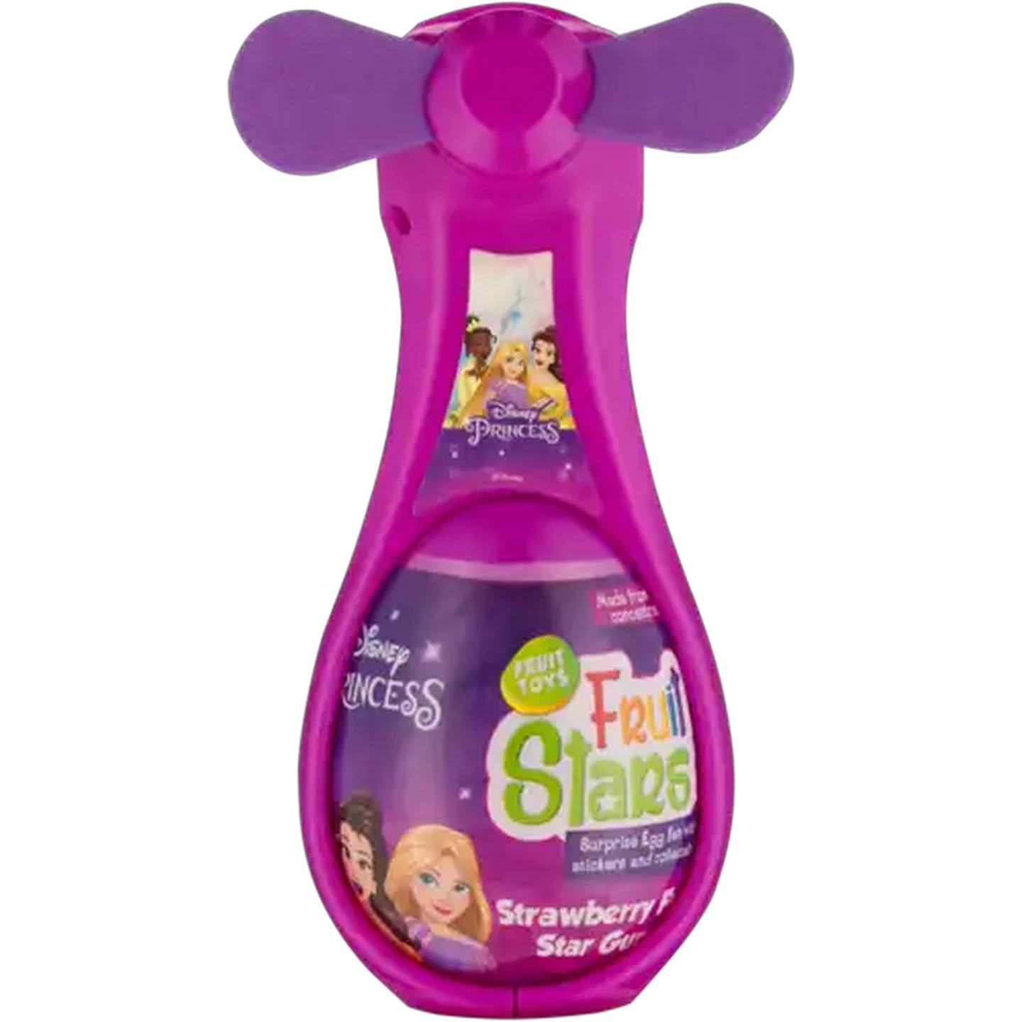 Image of Fruit Toys Disney Princess Strawberry Fruit Star Gums Surprise Egg Fan 5g