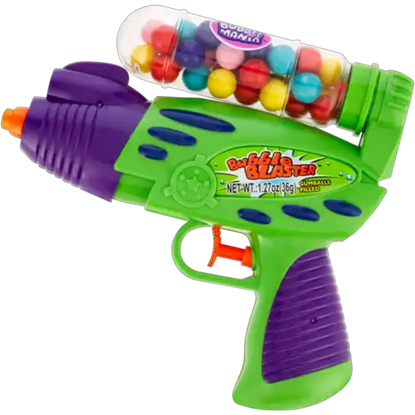 Image of Kidsmania Bubble Mania Gumballs Filled Bubble Blaster 36g (Flavour May Vary)