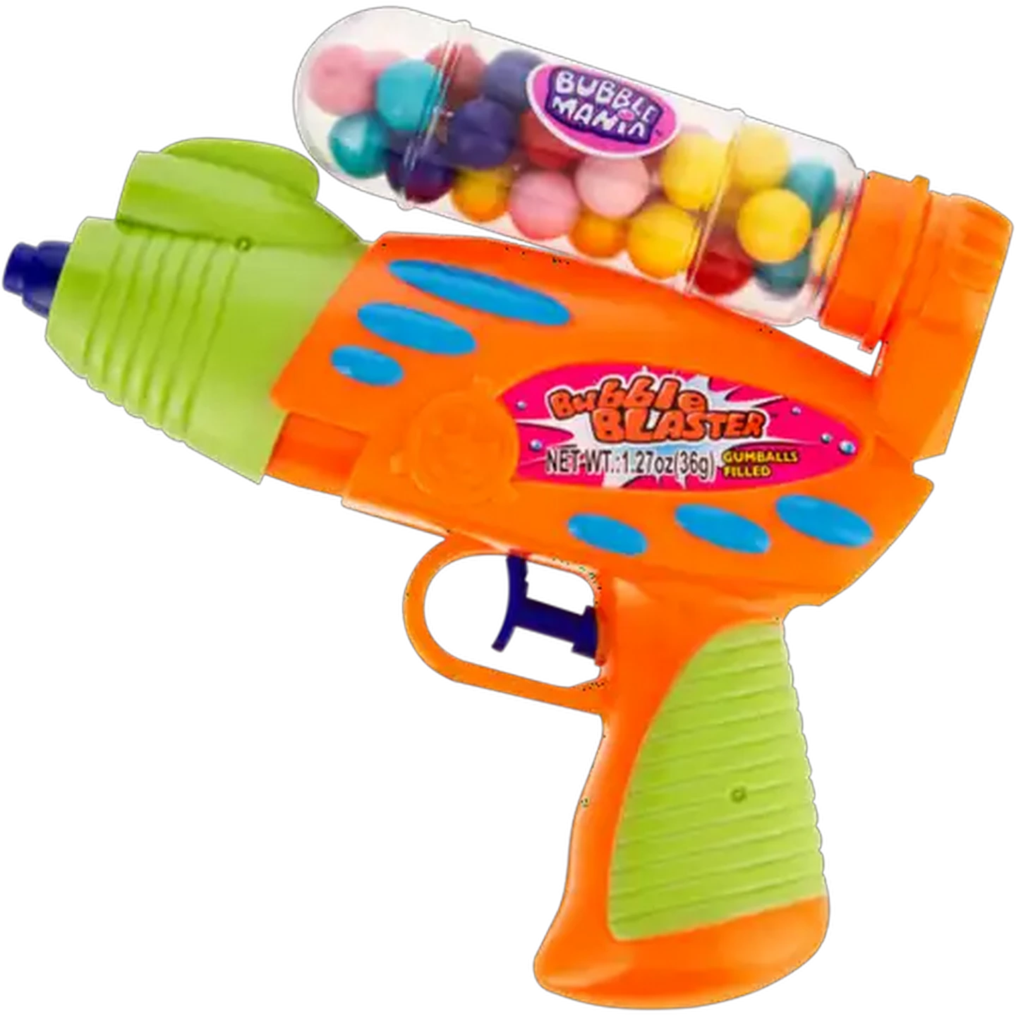 Image of Kidsmania Bubble Mania Gumballs Filled Bubble Blaster 36g (Flavour May Vary)