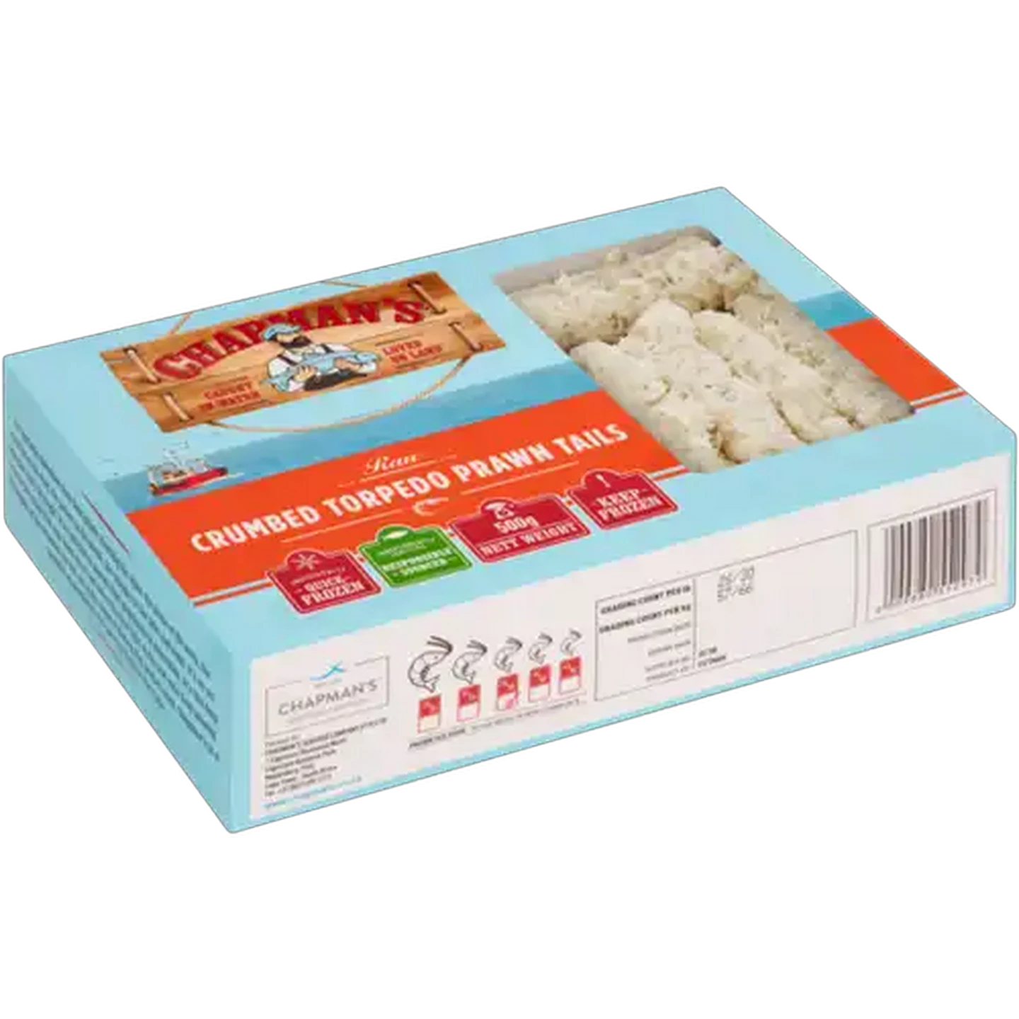 Checkers Sixty60 | Chapman's Frozen Crumbed Torpedo Prawn Tails 500g