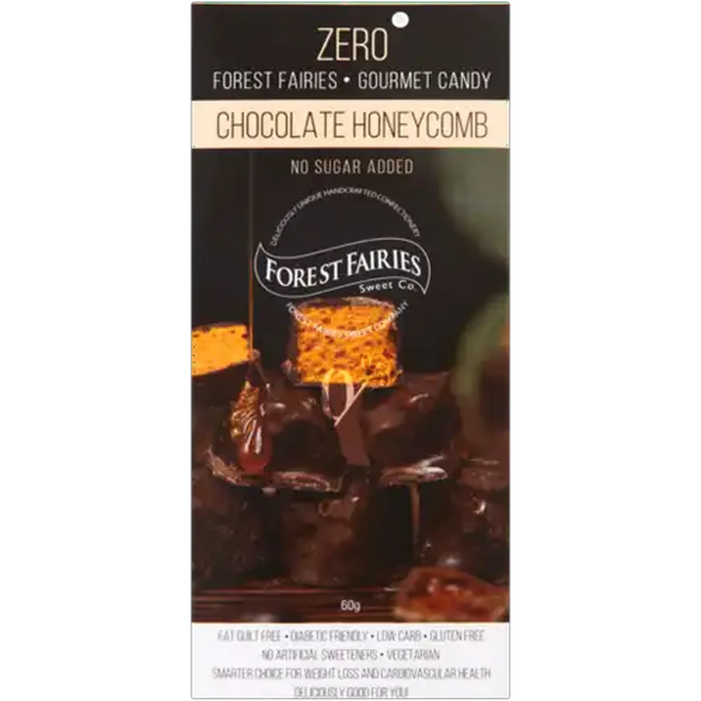 Image of Forest Fairies Zero Chocolate Honeycomb 60g