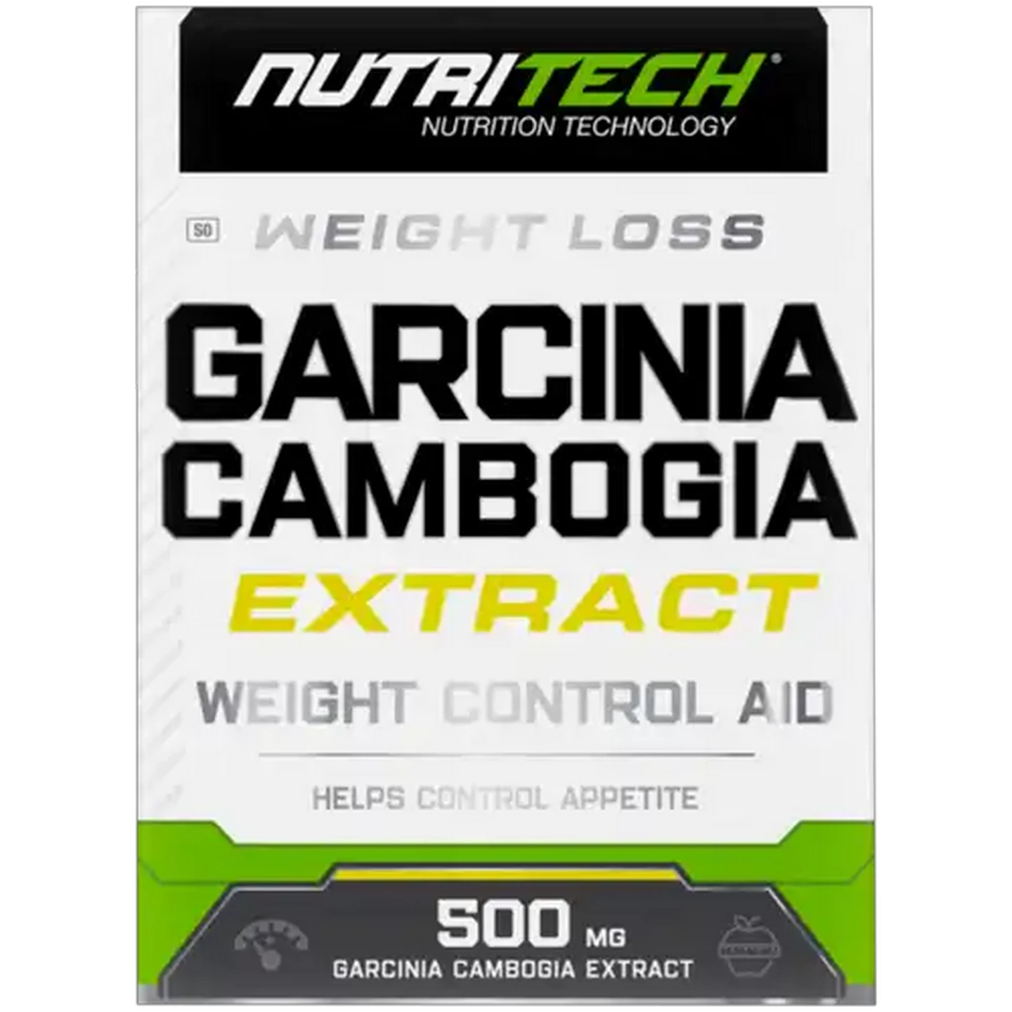 Image of NutriTech 500mg Garcinia Cambogia Extract Weight Control Aid Capsules 60 Pack