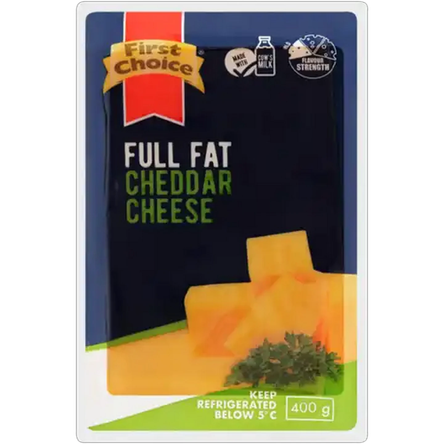 Image of First Choice Full Fat Cheddar Cheese 400g