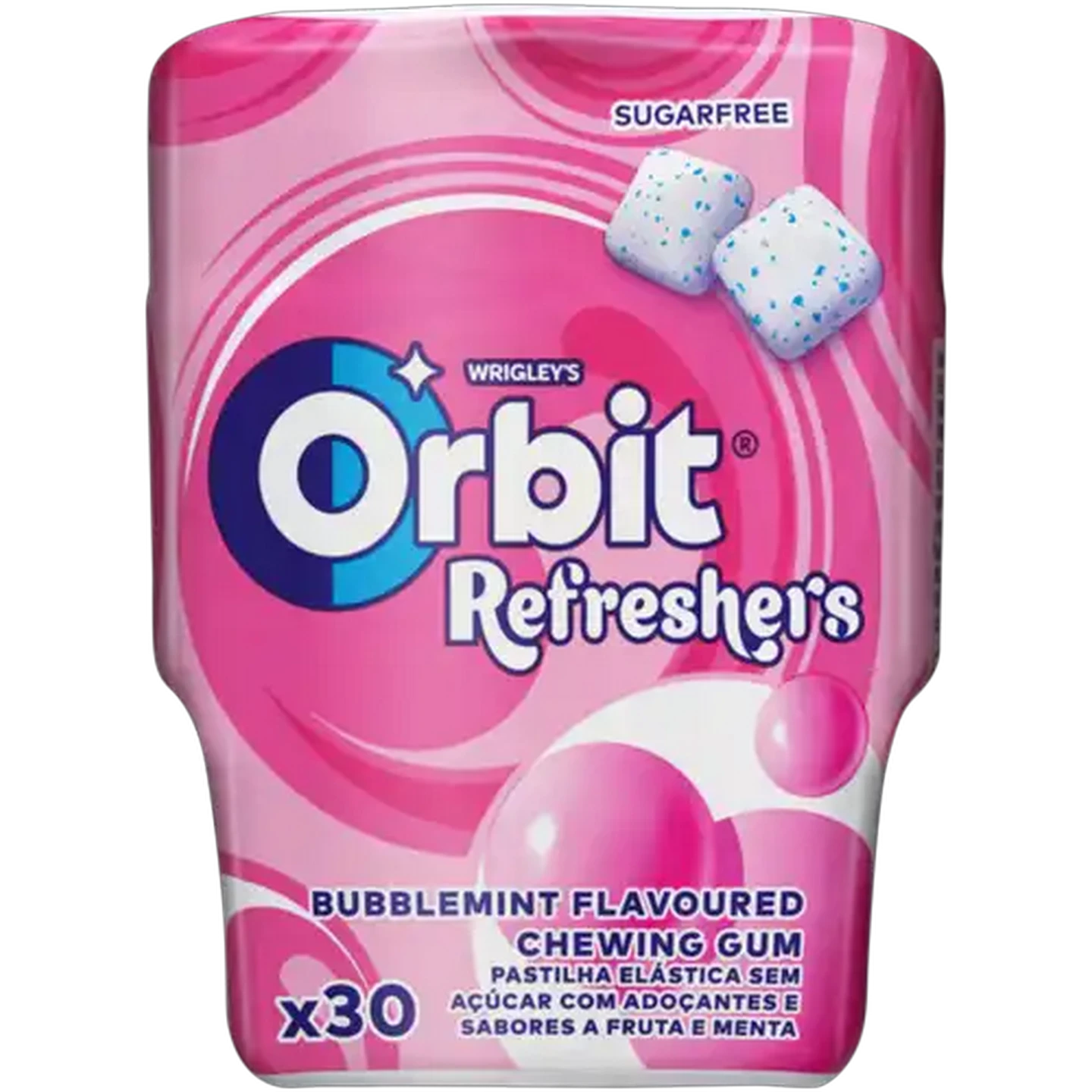 Image of Wrigley's Orbit Refreshers Bubblemint Flavoured Sugarfree Chewing Gum 30 Pack