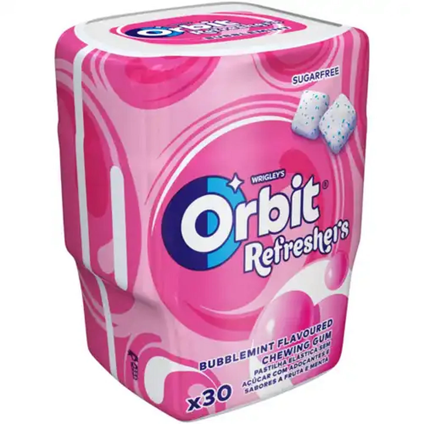 Image of Wrigley's Orbit Refreshers Bubblemint Flavoured Sugarfree Chewing Gum 30 Pack
